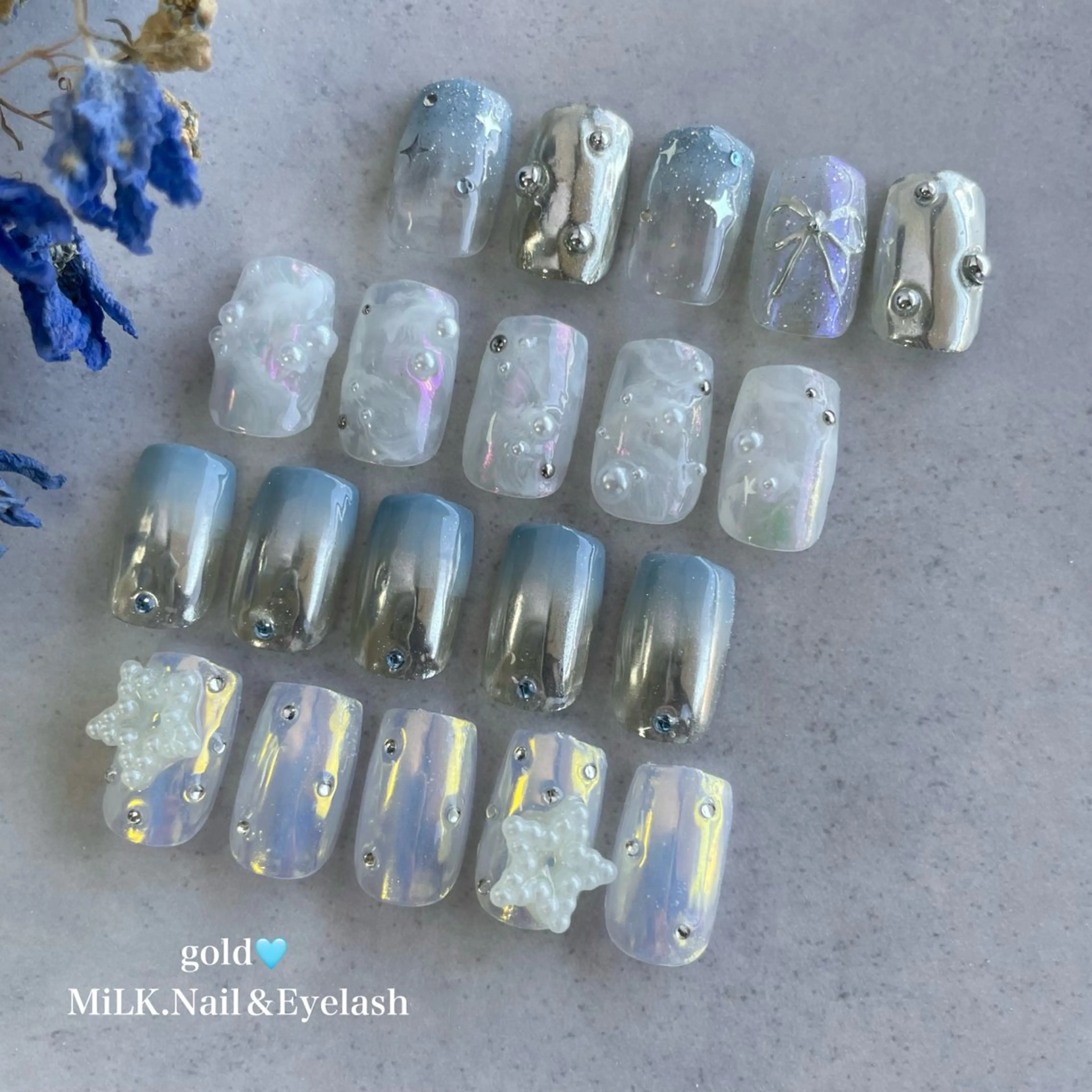ネイル ゴールド ハンドネイル MiLK.   Nail&Eyelash所属・MiLK. wakaのマツエク・マツパデザイン