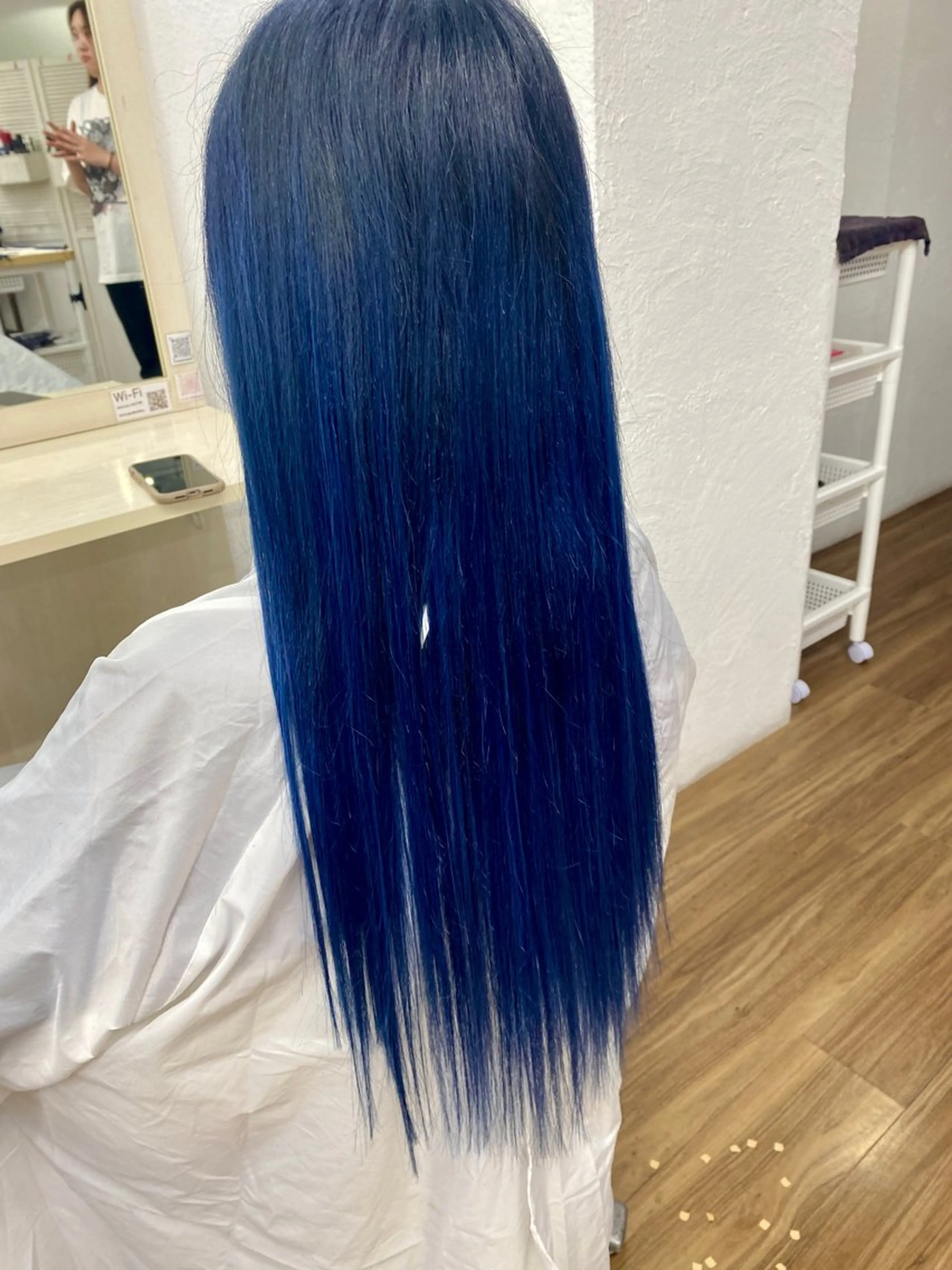 ロング カラー ブルーカラー エクステ ヘアカラー トリートメント GLOSS 心斎橋 山上のヘアスタイル