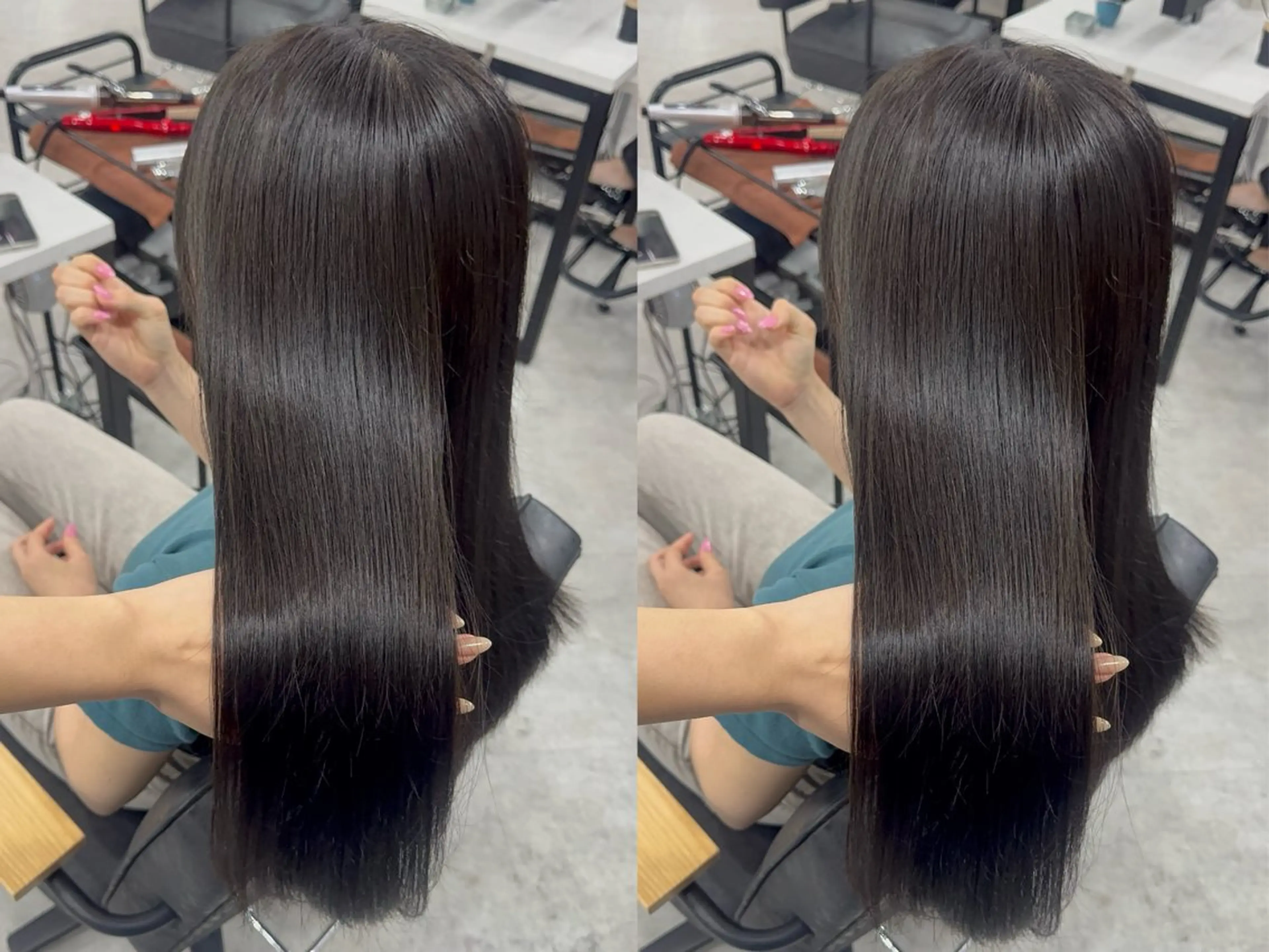 ロング カラー アッシュ アッシュブラウン ベージュカラー 黒髪 ブリーチ カット ヘアカラー トリートメント 赤み無し柔らかカラー 【梅田】madokaのヘアスタイル