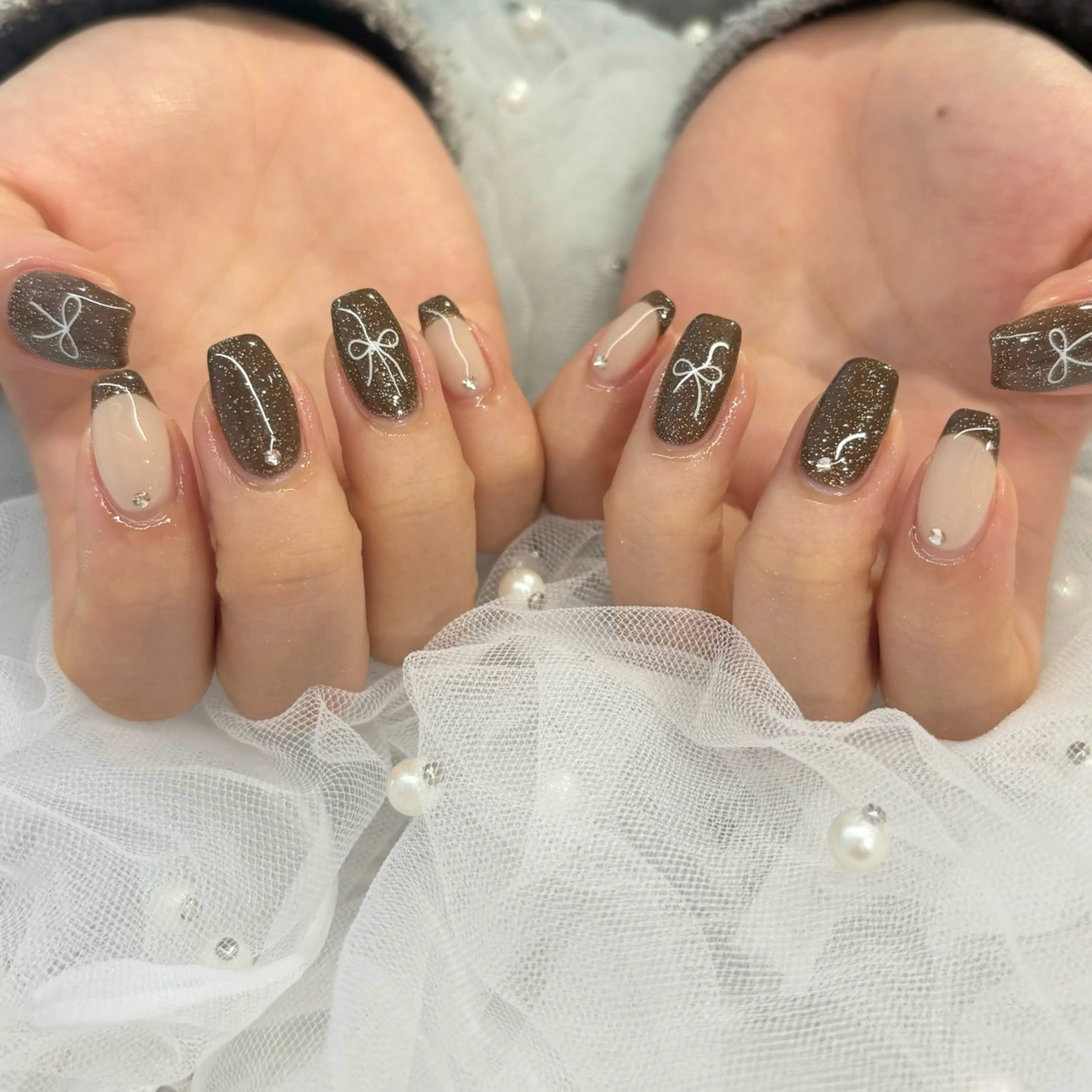 ネイル バレンタイン ハンドネイル 荒巻 めいのネイルデザイン