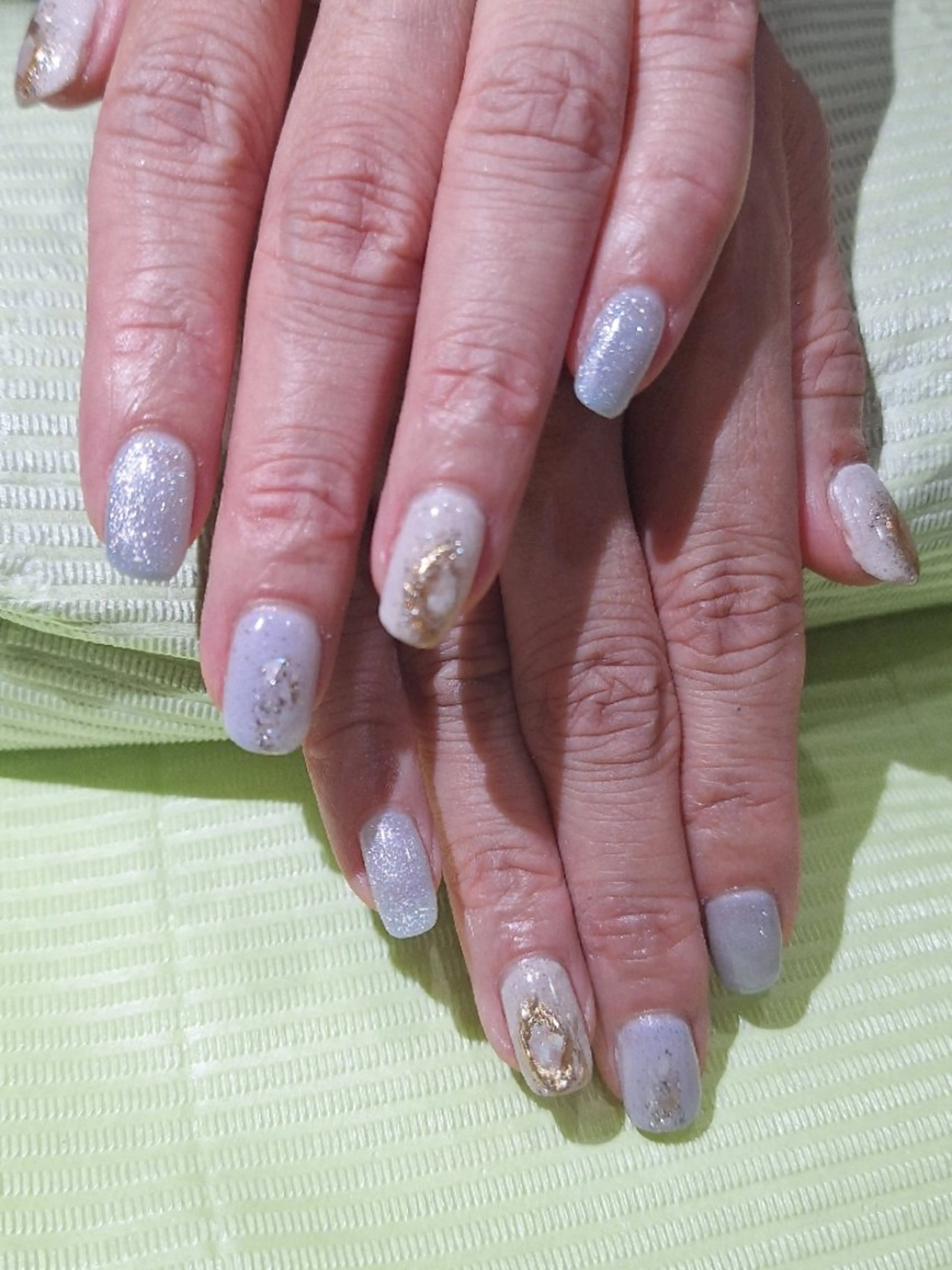 ネイル ゴールド マグネットネイル ミラーネイル シルバー ビューコフレ　久米川本店所属・ビューコフレ 奥原のネイルデザイン