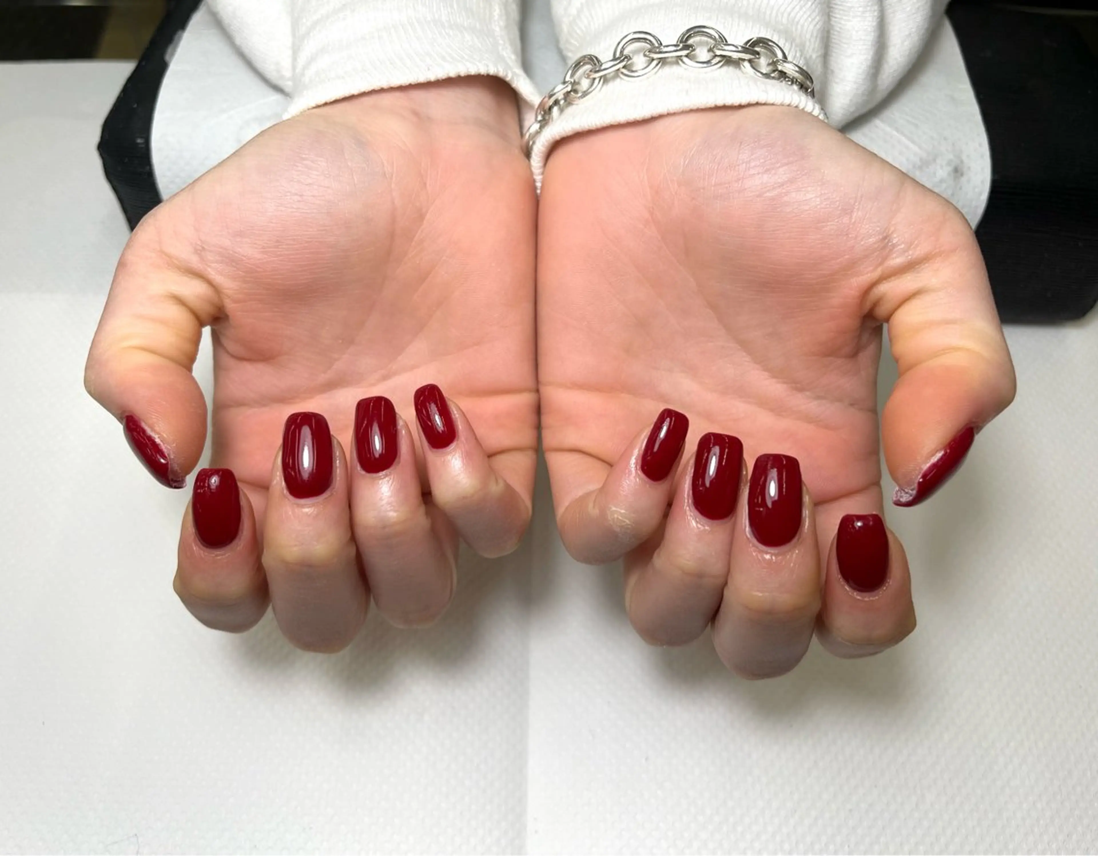 ネイル ボルドー ワンカラーネイル KIKAWA MAI♡のネイルデザイン