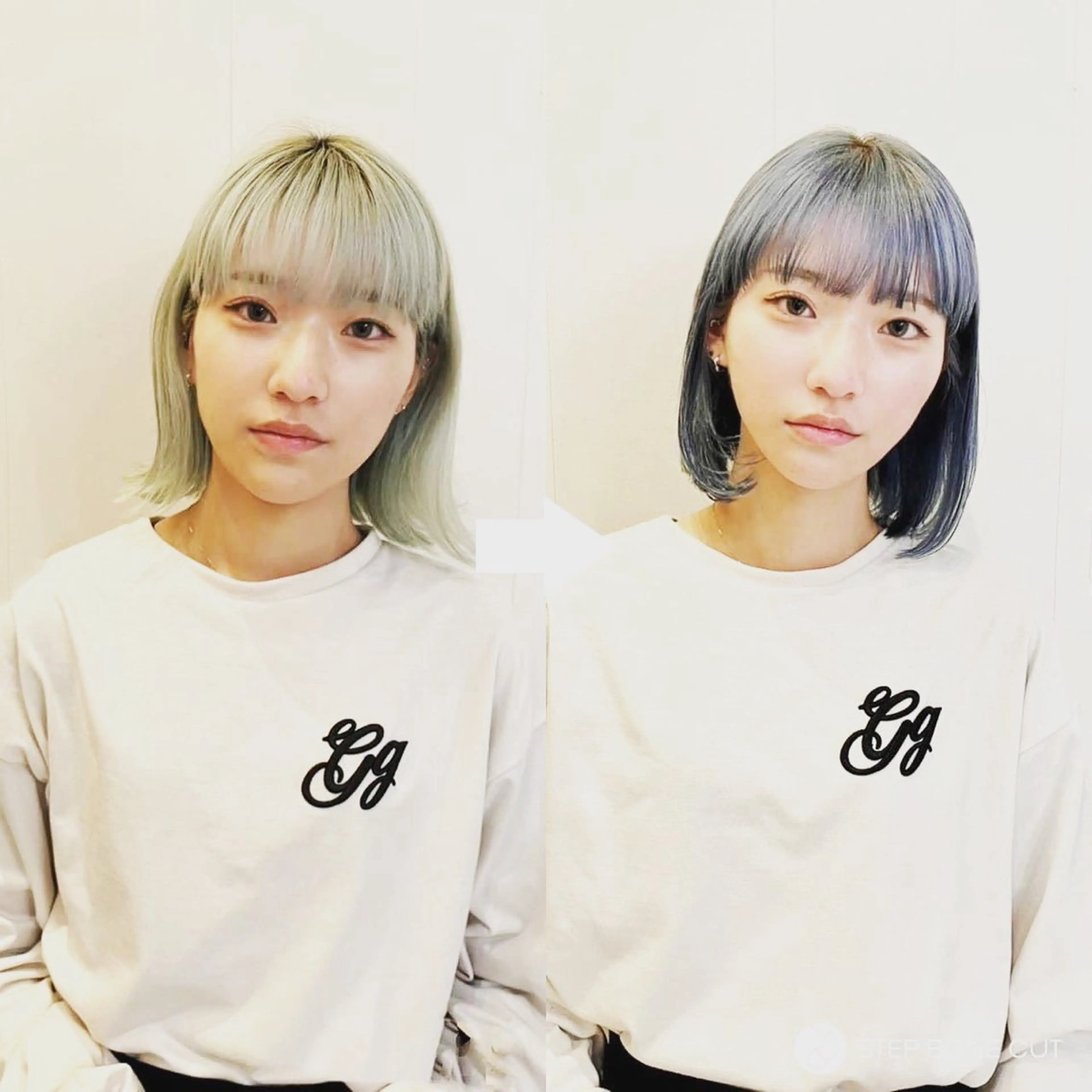 ミディアム 小顔カット ポルタカリーナサロン yukariのヘアスタイル