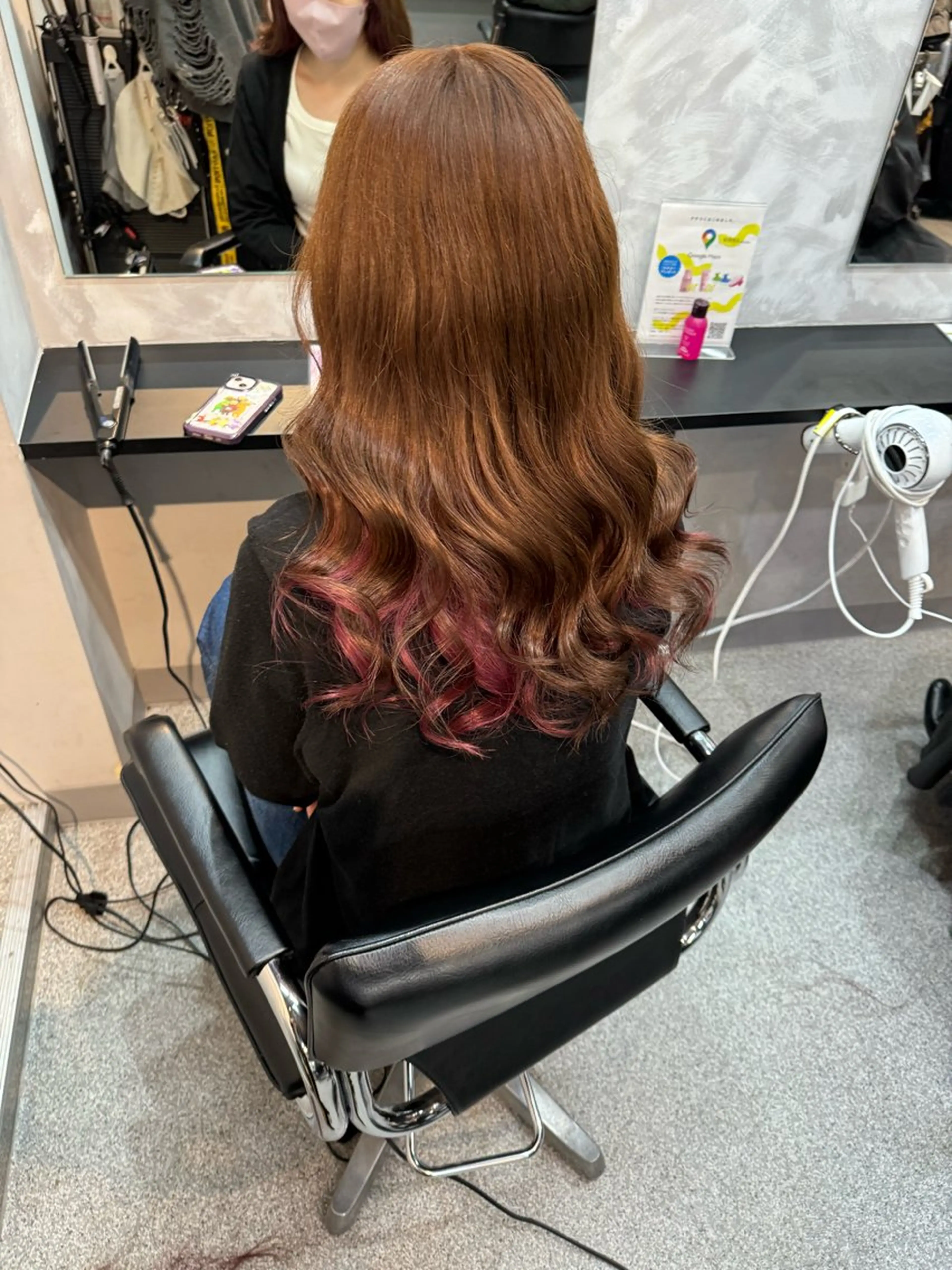 セミロング 濱川響太レディース カットモデルのヘアスタイル