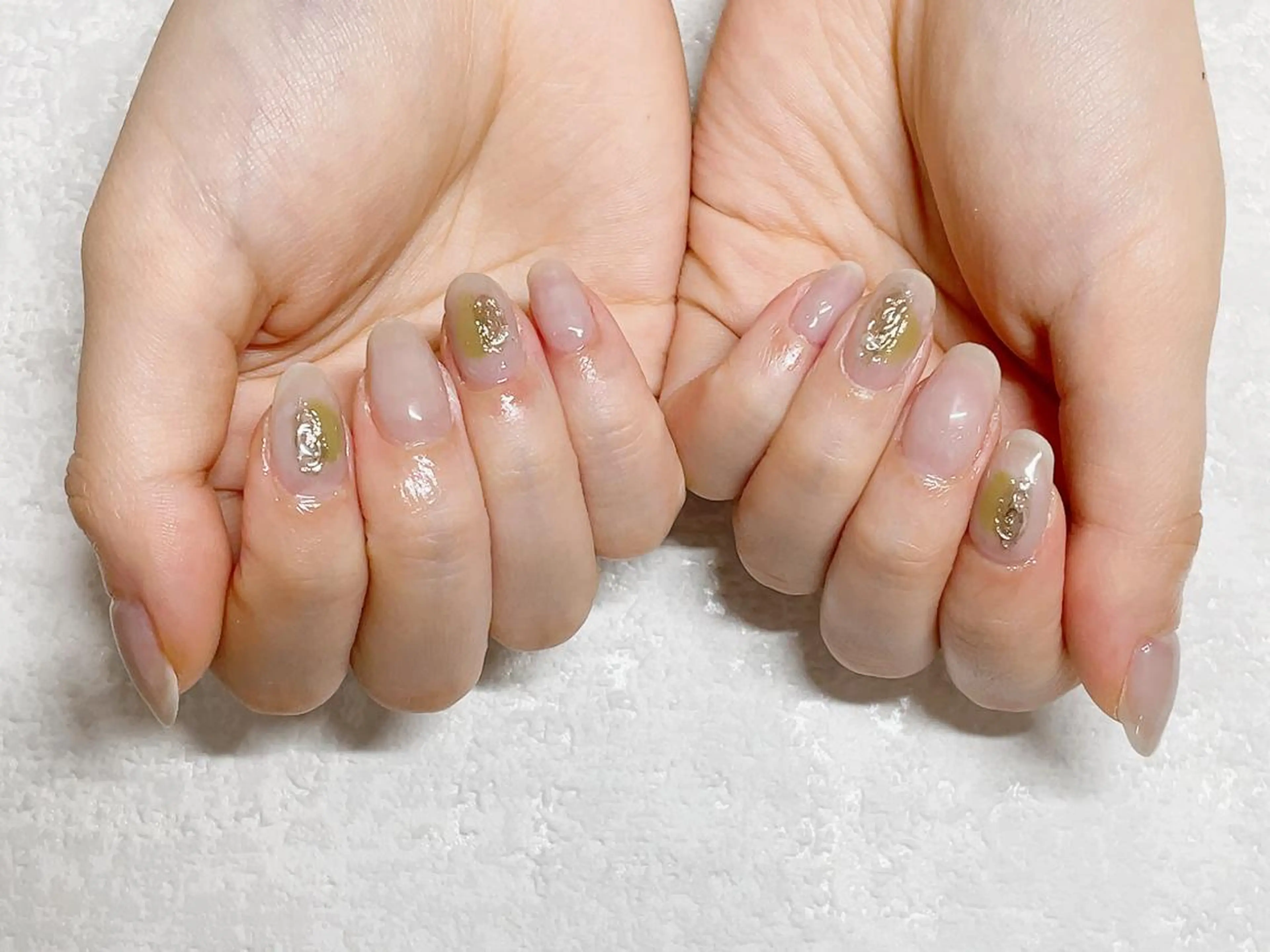 ネイル オーロラネイル フラワーネイル フットネイル フレンチネイル ジェルネイル ハンドネイル Mogu nail 二子玉川のネイルデザイン