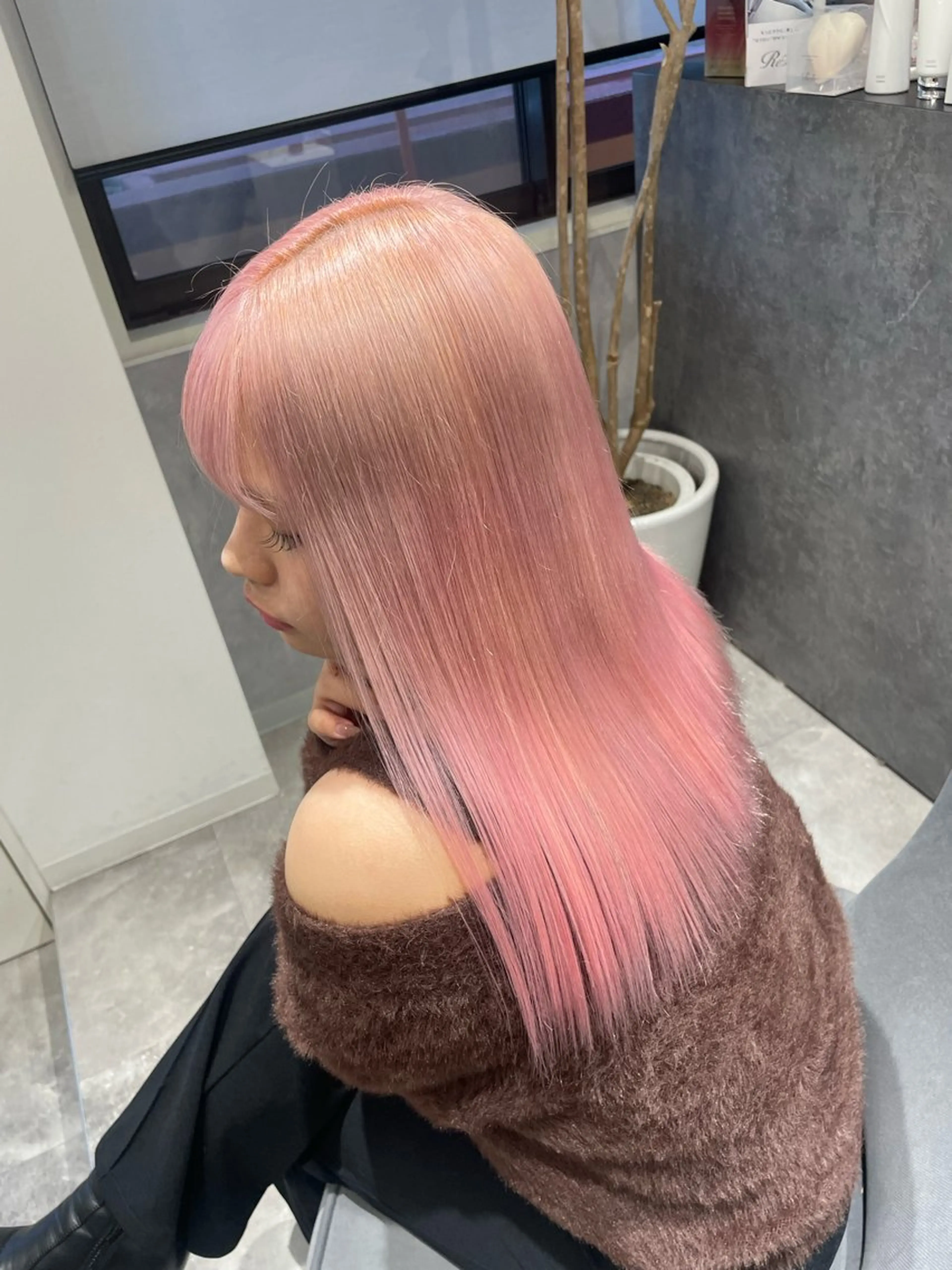 セミロング ヘアカラー mimiiy fukaのヘアスタイル