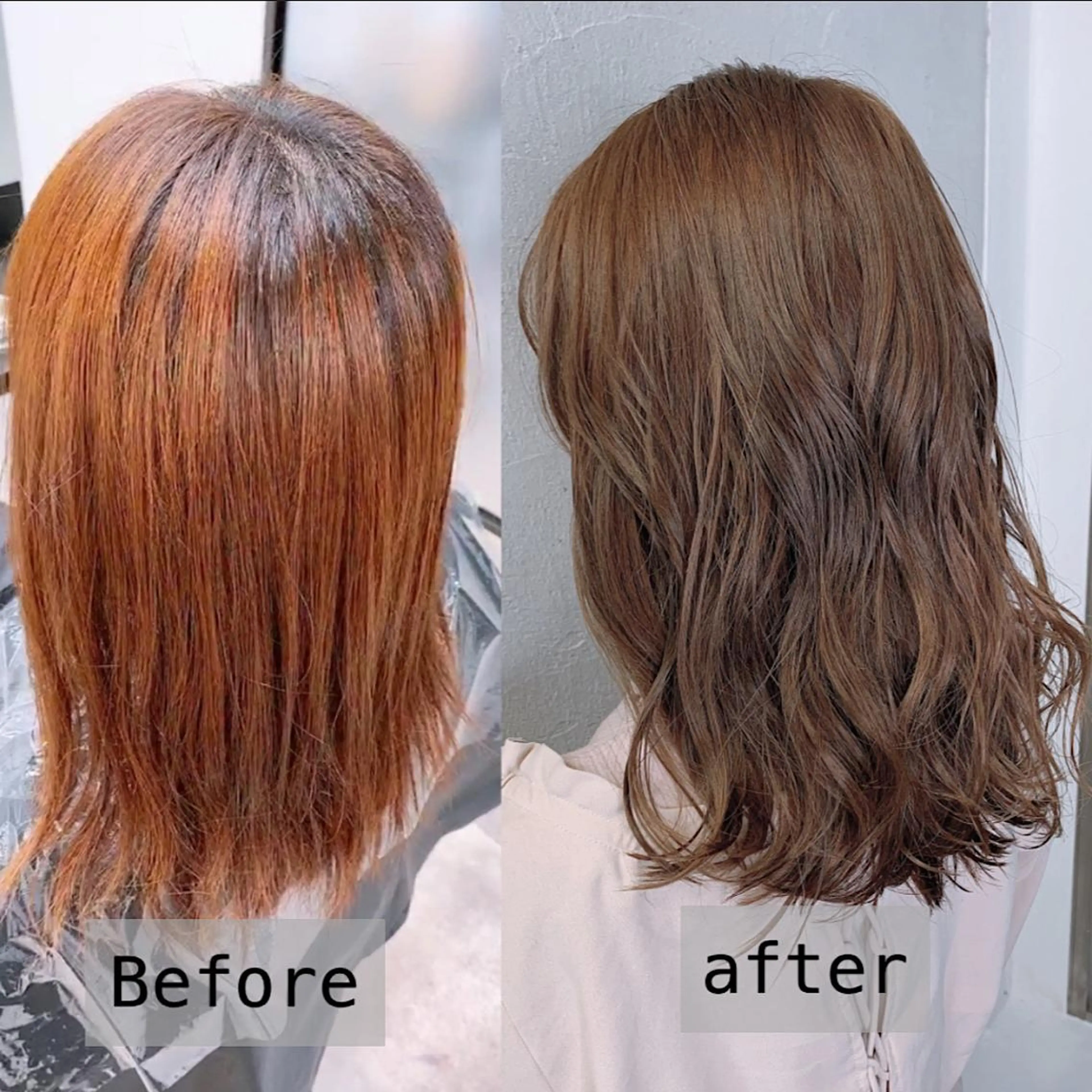 セミロング カラー アディクシーカラー アッシュ アッシュグレー バレイヤージュ ベージュカラー 前髪顔周りカット 沼田 拓斗のヘアスタイル