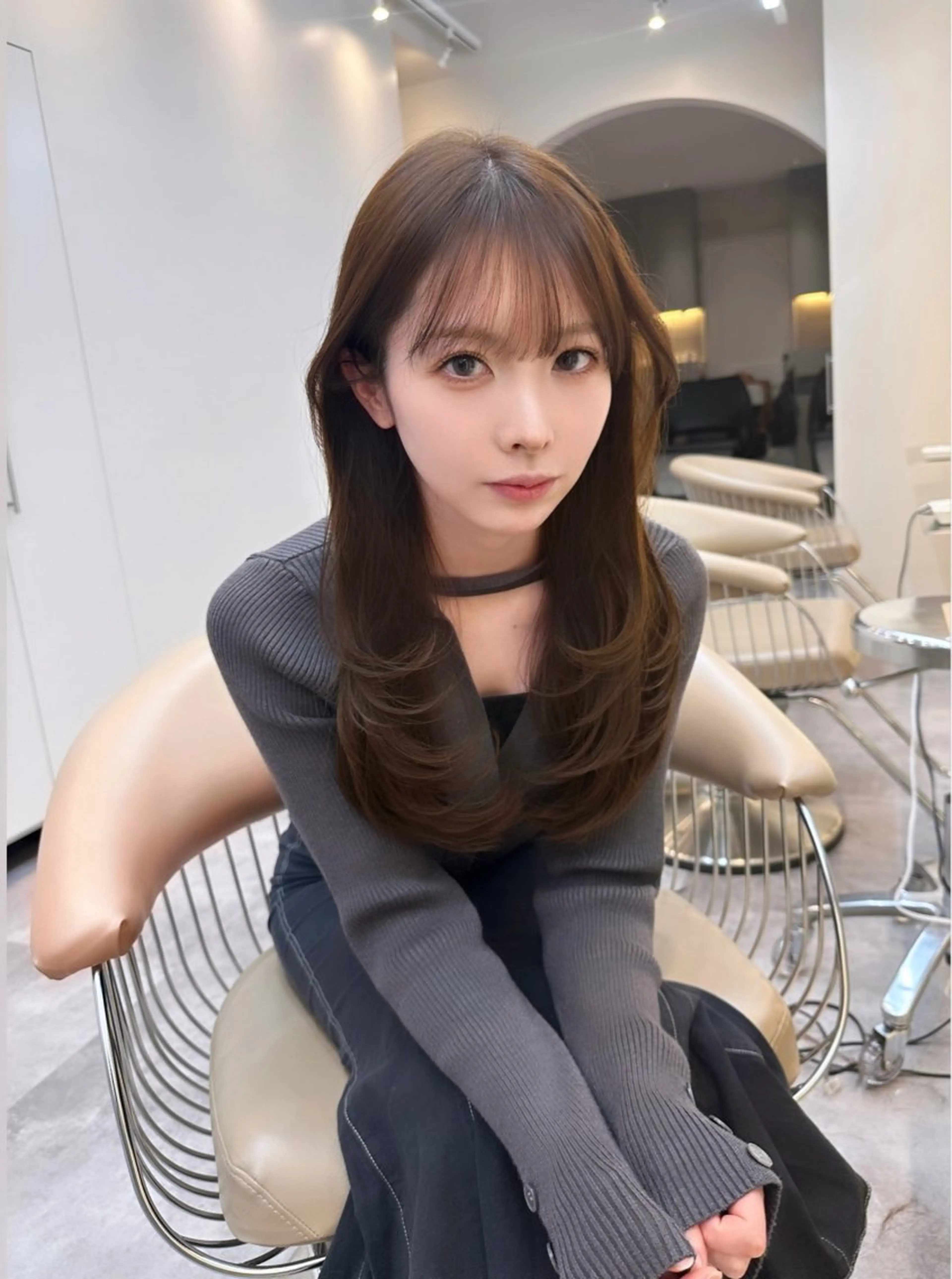 ロング カット トリートメント 仙台/韓国風レイヤー 髪質改善/佐藤 史弥のヘアスタイル