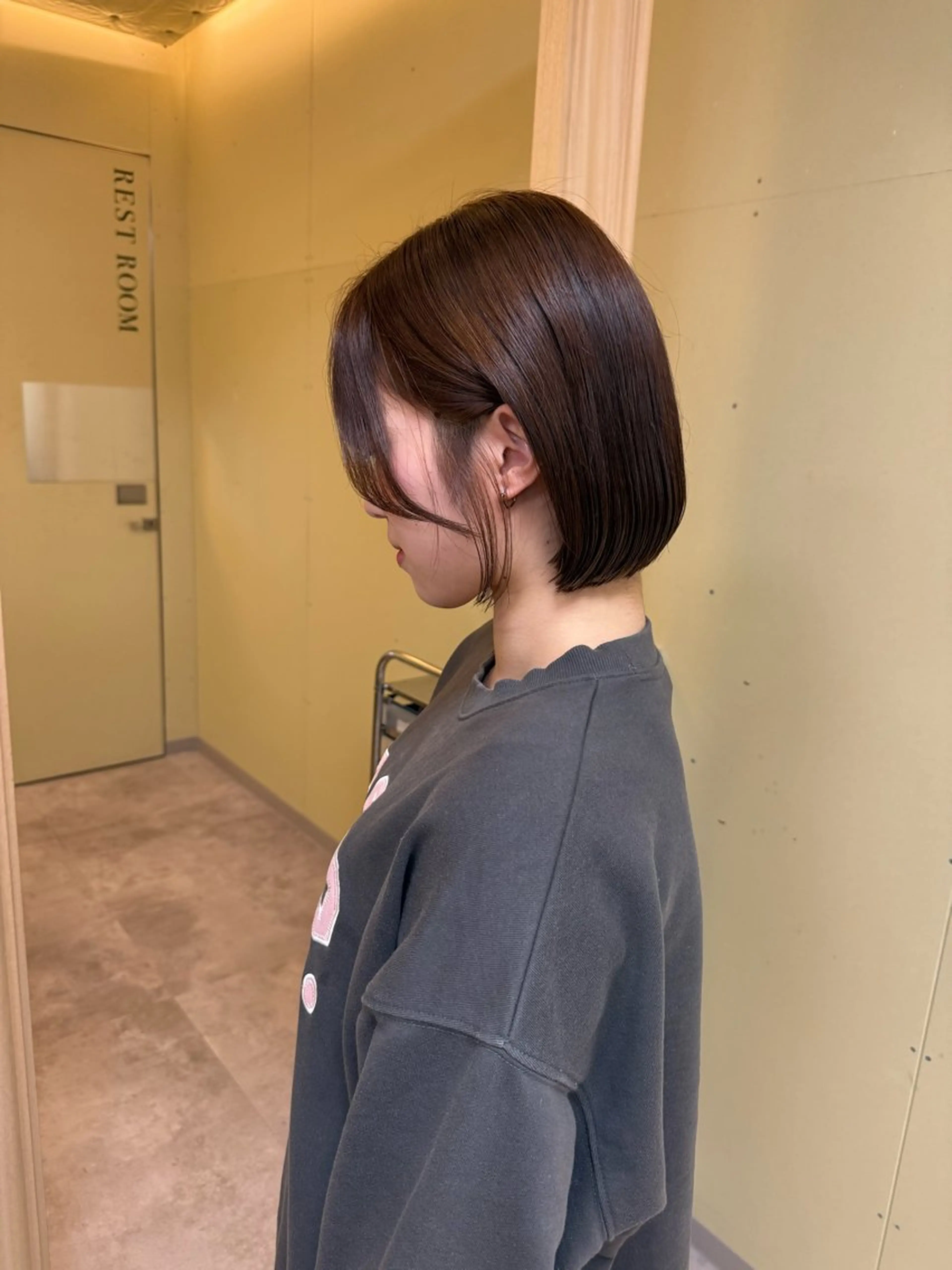 ショート カラー カット ヘアカラー トリートメント 伶風/ボブ/ ヘーゼルベージュのヘアスタイル