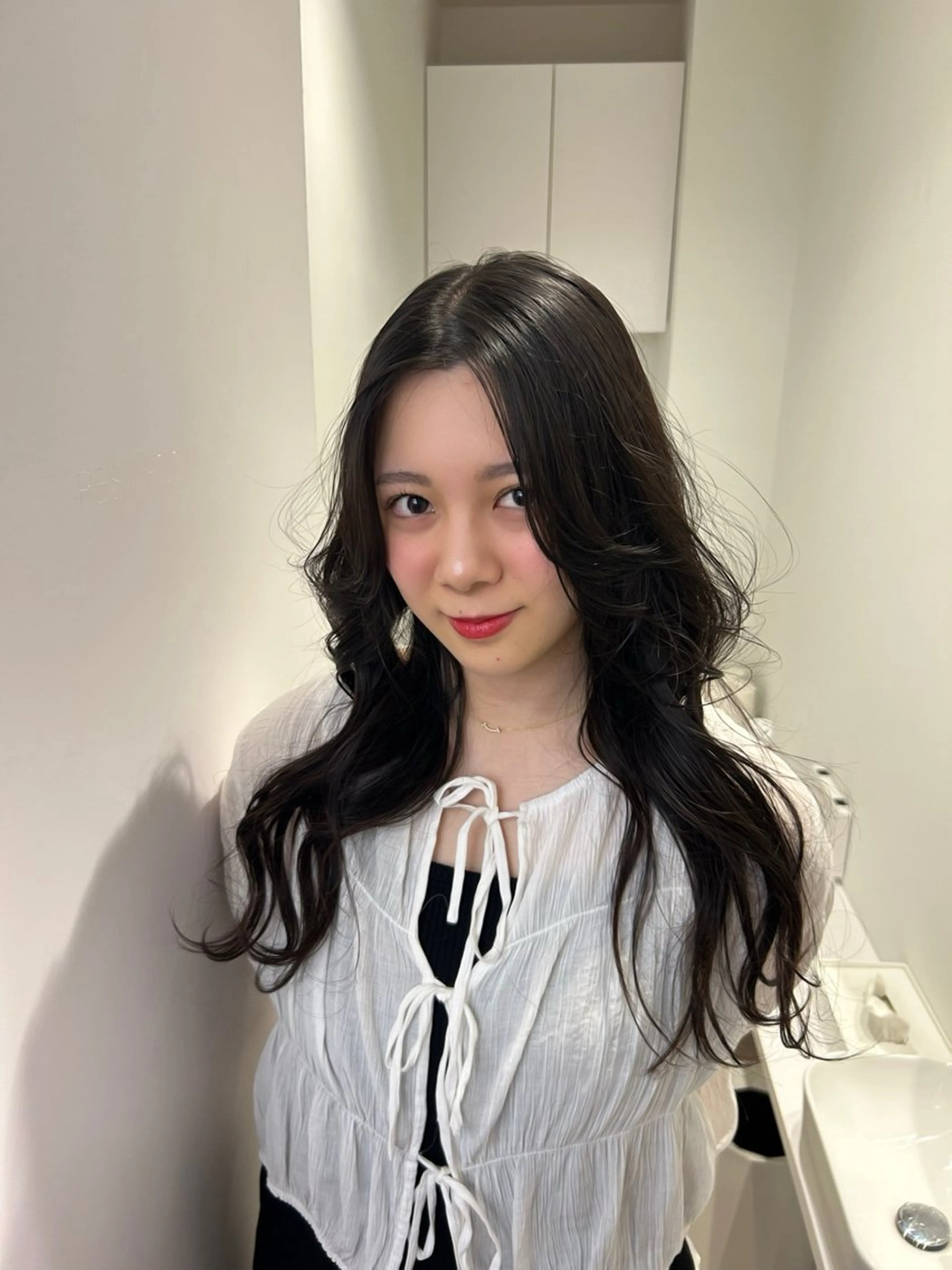 ロング 韓国風ヘア 透明感color ˚✧₊amuのヘアスタイル