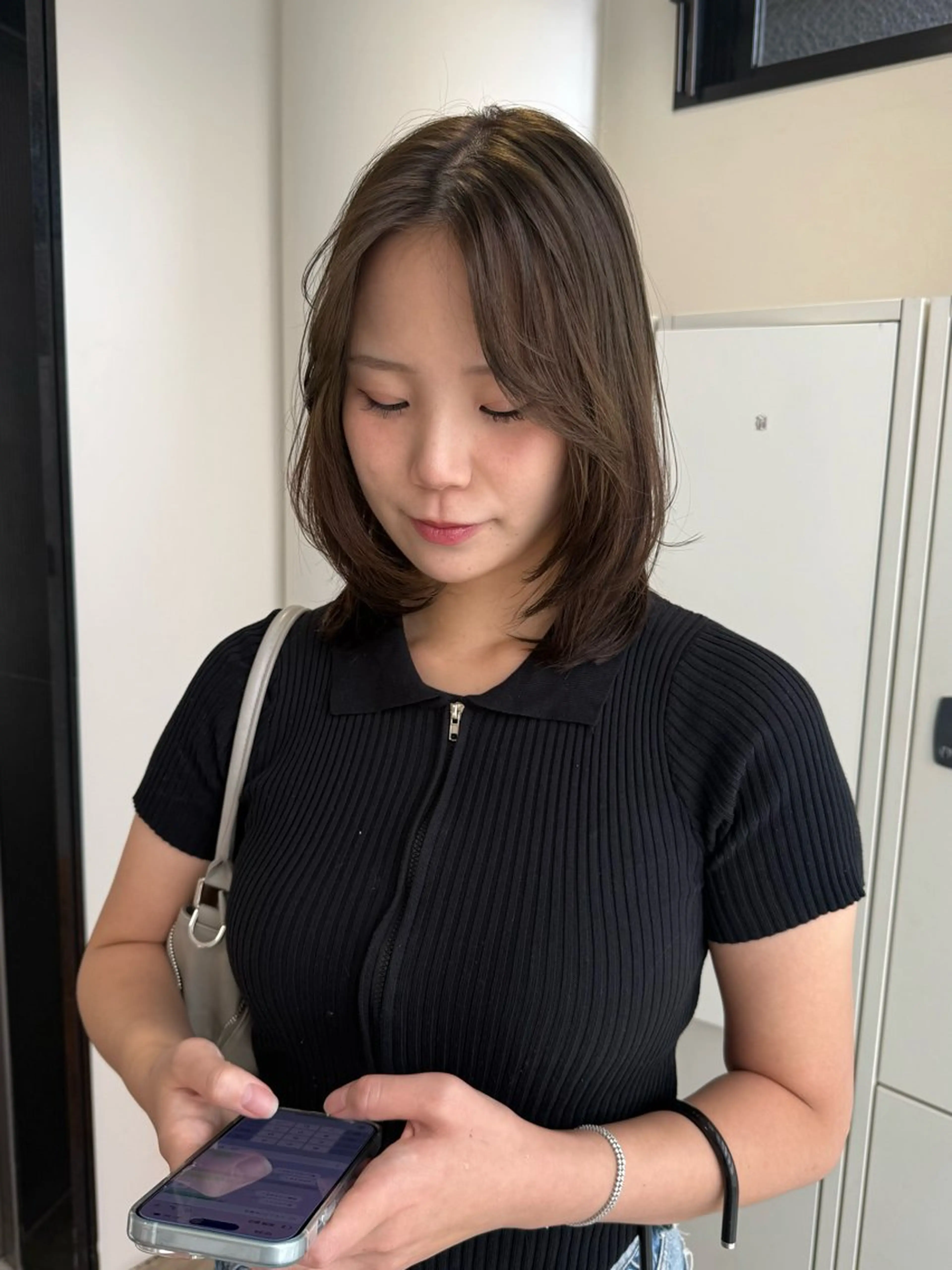 ミディアム カラー オリーブカラー カット ヘアカラー トリートメント 🟡ひろの/ツヤ カラー/髪質改善🟡のヘアスタイル