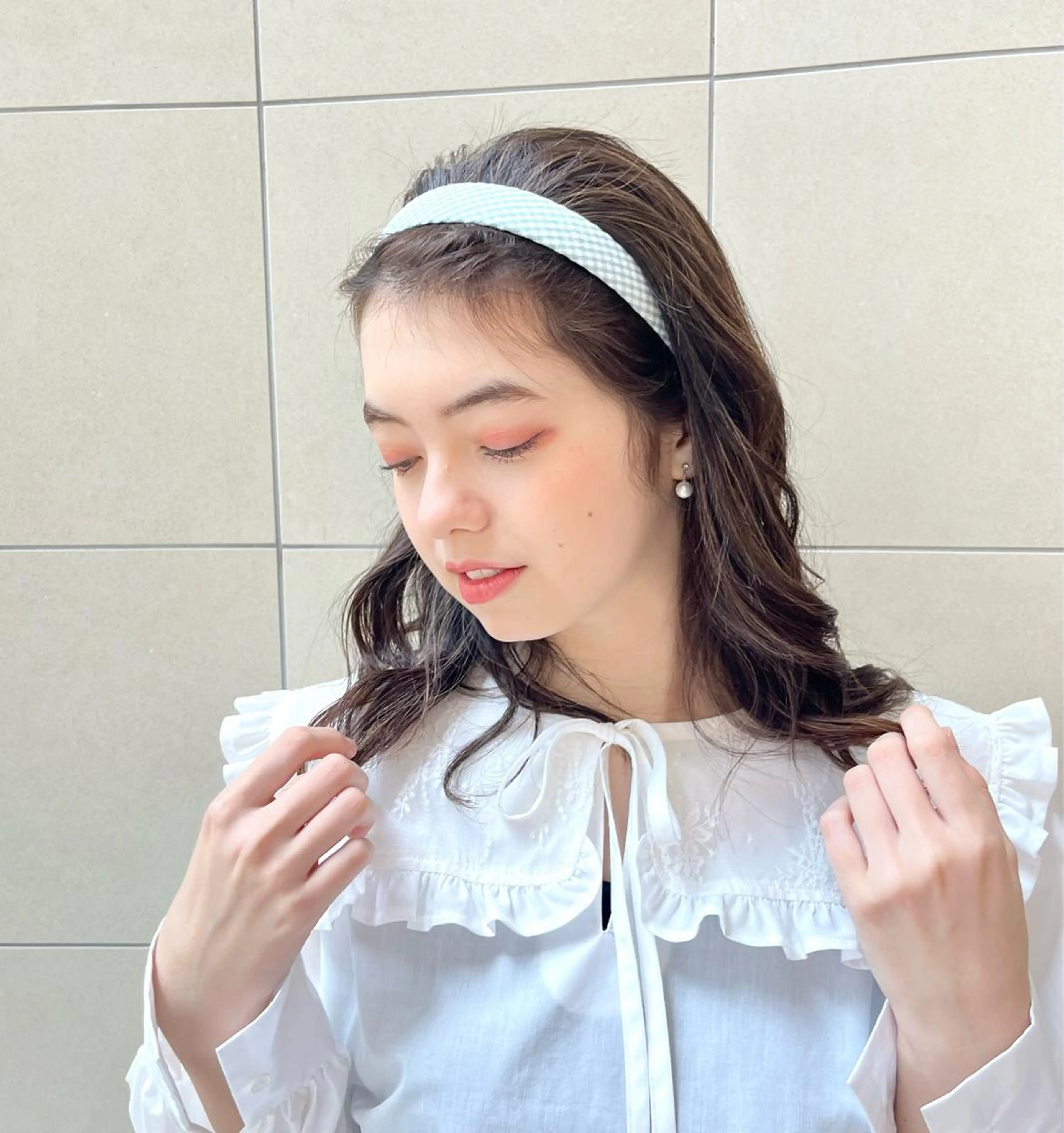 セミロング カラー 【韓国艶カラー🎀】 添田 菜摘のヘアスタイル