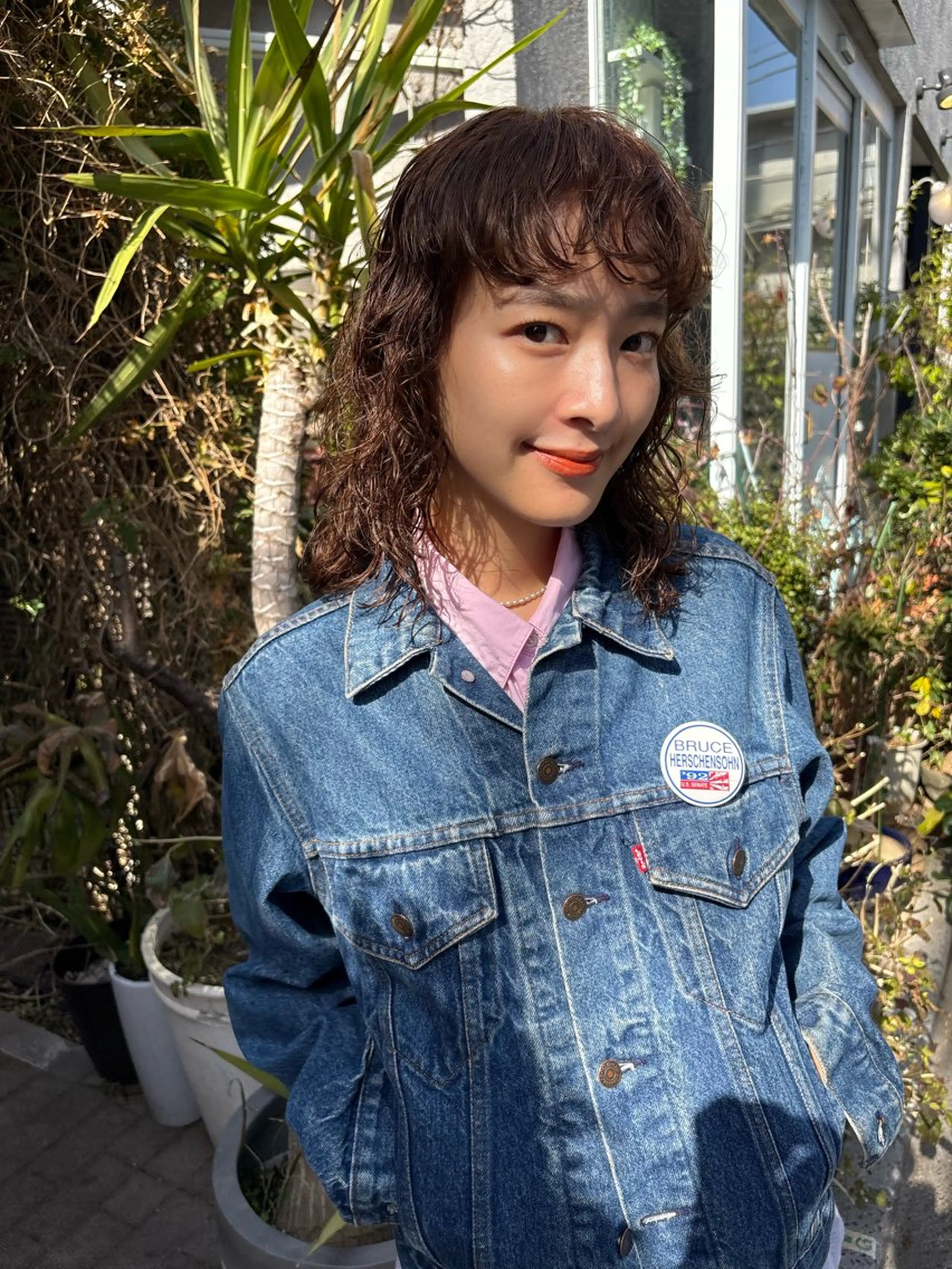 ミディアム パーマ ミディアムパーマ レイヤーカット カット パーマ トリートメント 似合わせカット レイヤー/ボブのヘアスタイル