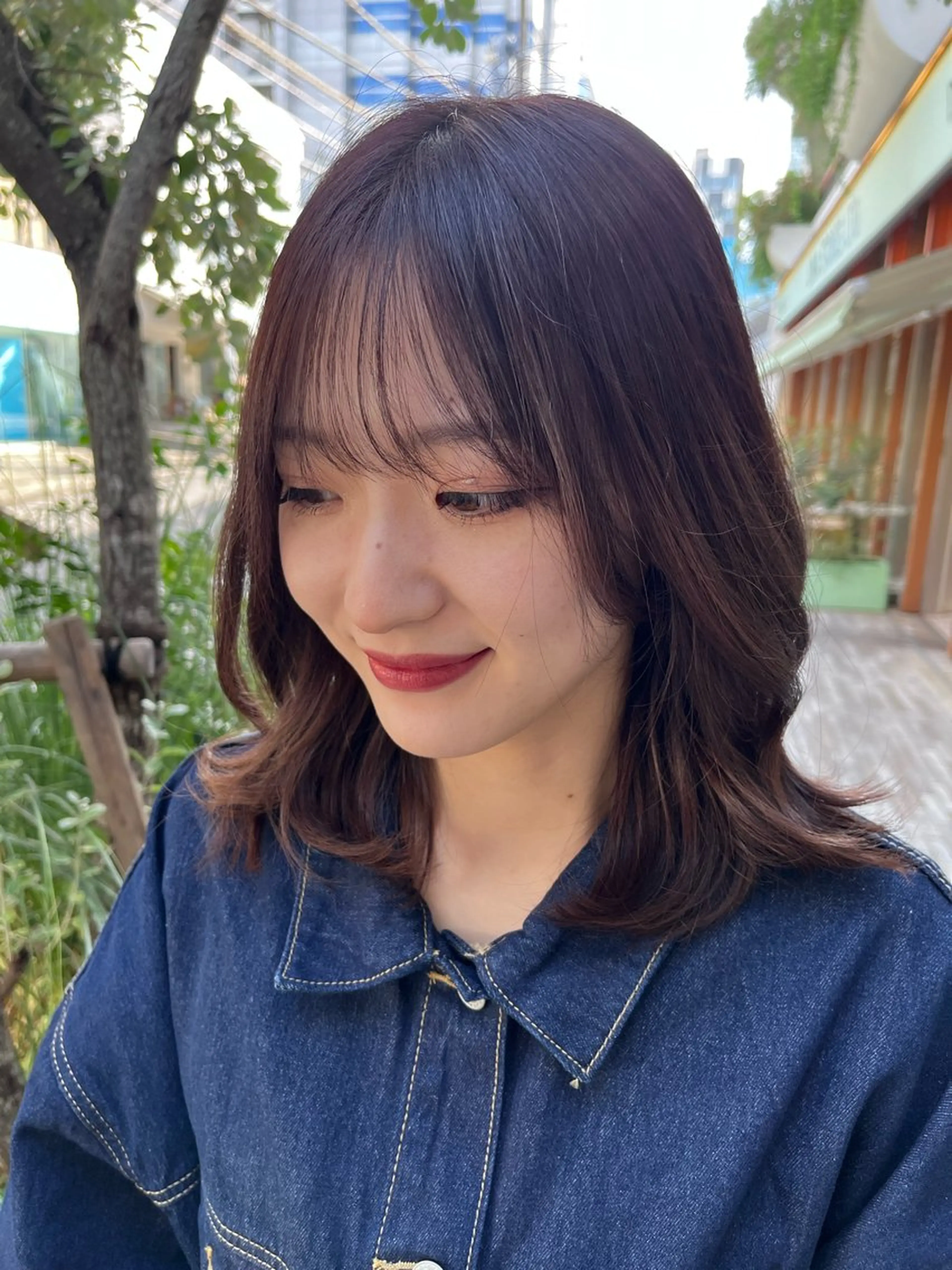 ミディアム 顔周りカット 透明感カラー🕊🤍 アサノ  マユのヘアスタイル