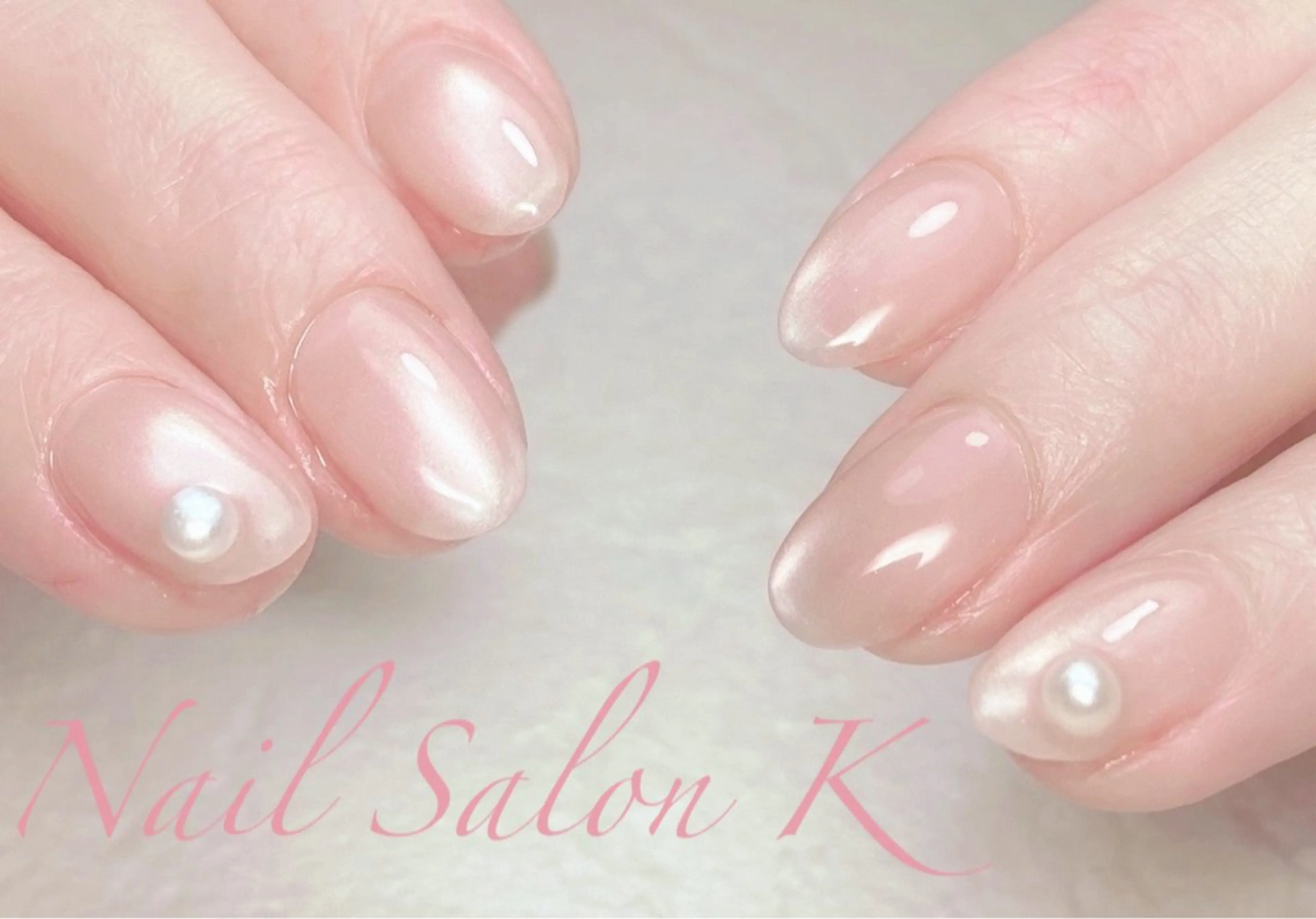 ネイル ピンク ハンドネイル Nail Salon K 🧸美爪育成のネイルデザイン