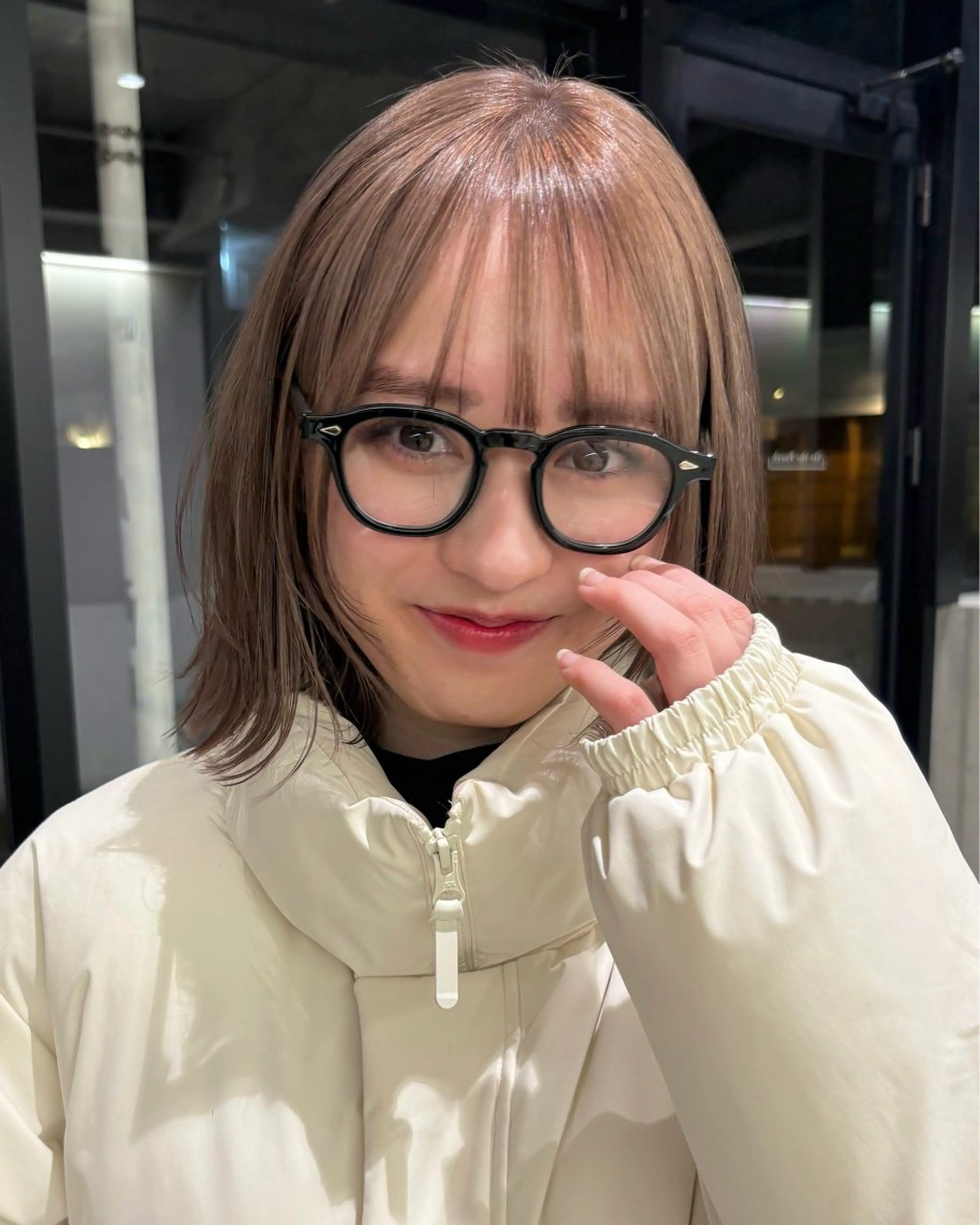 ミディアム カラー カット ヘアカラー レイヤー/柔色 カラー/SAkiのヘアスタイル