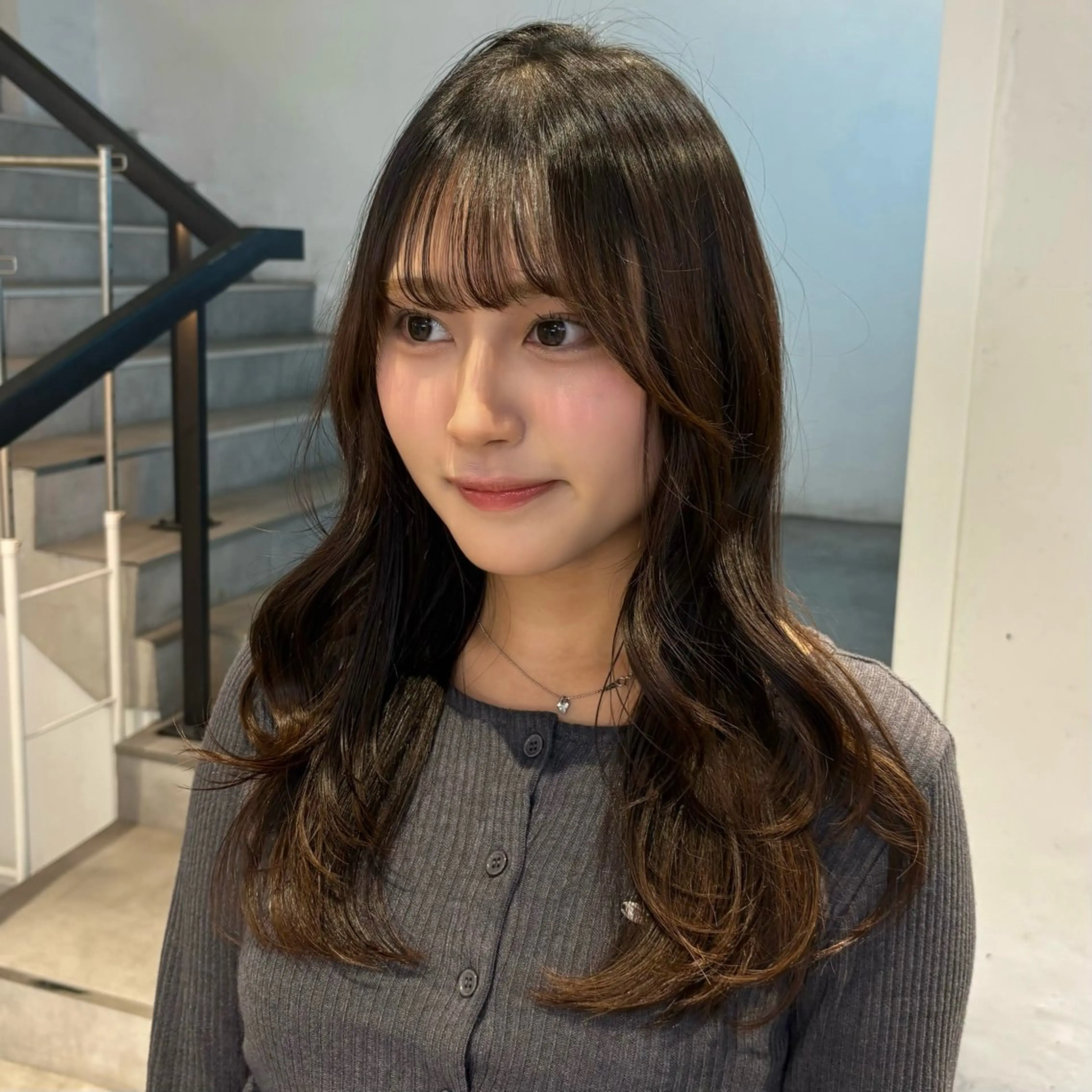 ロング カット 透明感カラー/ マツエクりこ🤎🫧のヘアスタイル