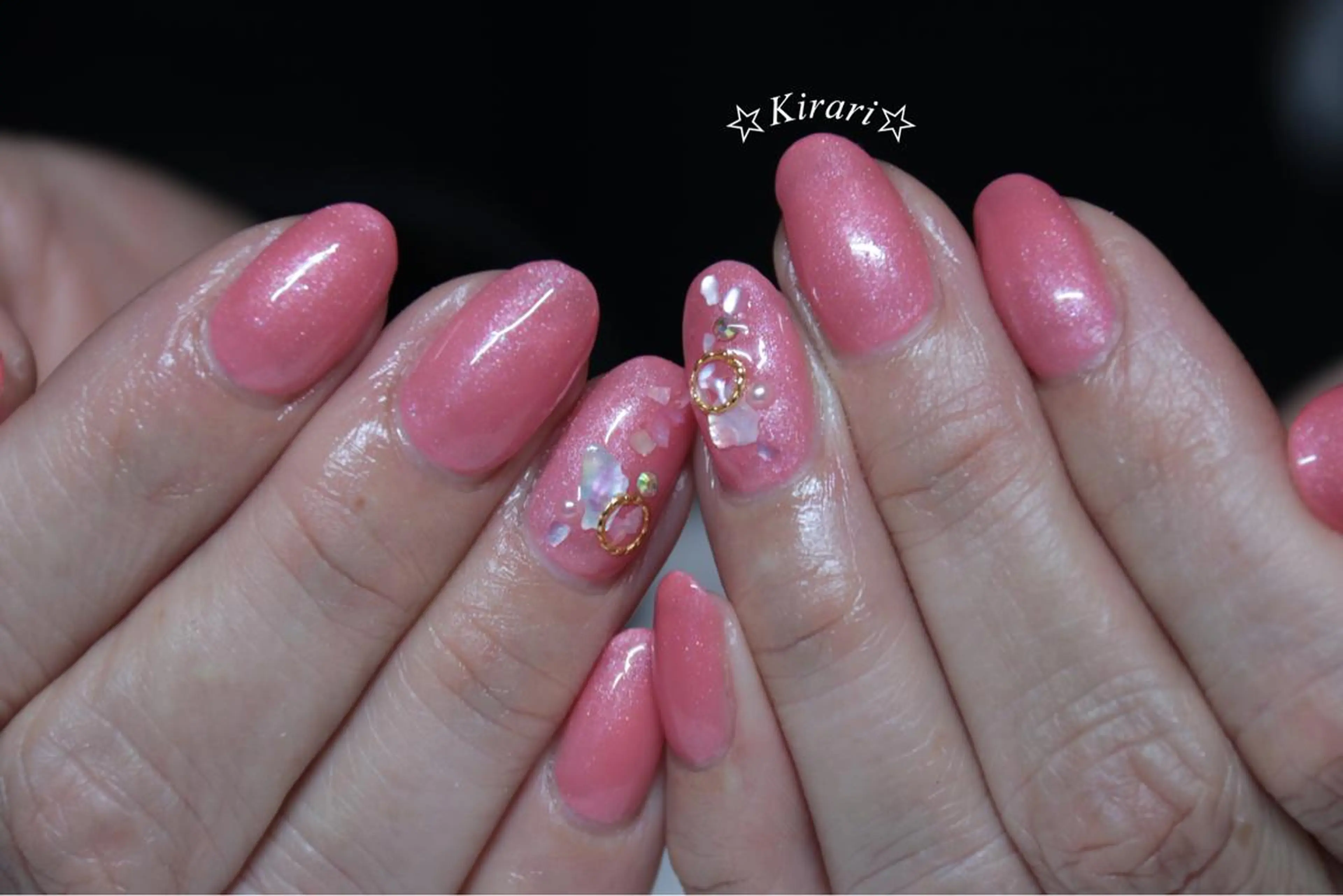 ネイル アートネイル ストーンネイル ハンドネイル Nail &Beauty Salon ☆Kirari☆所属・ビューティサロン ☆Kirari☆のネイルデザイン