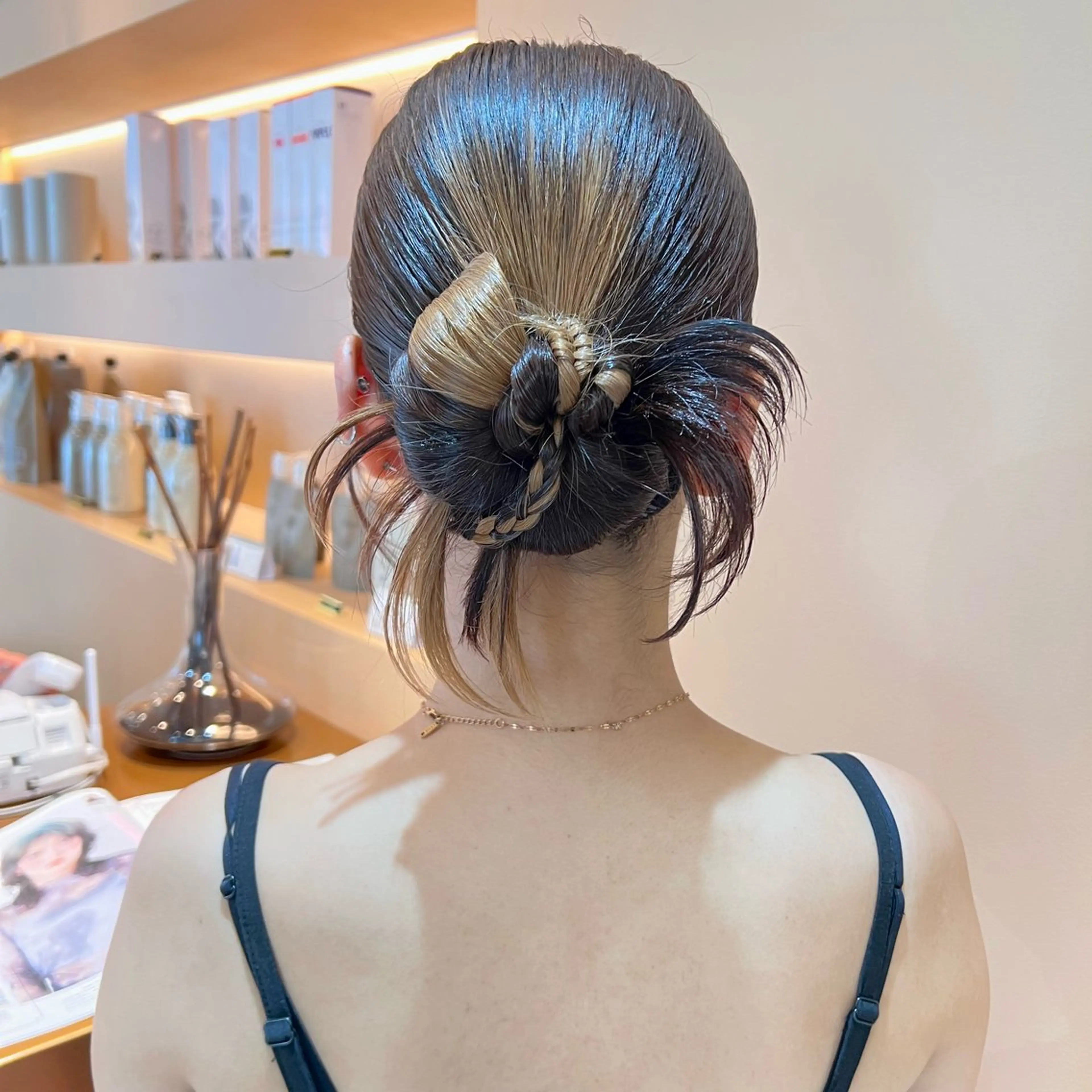 セミロング カラー ヘアアレンジ ヘアセット ✨カチモリ✨レイヤー 韓国ヘア🇰🇷ゆいのヘアスタイル