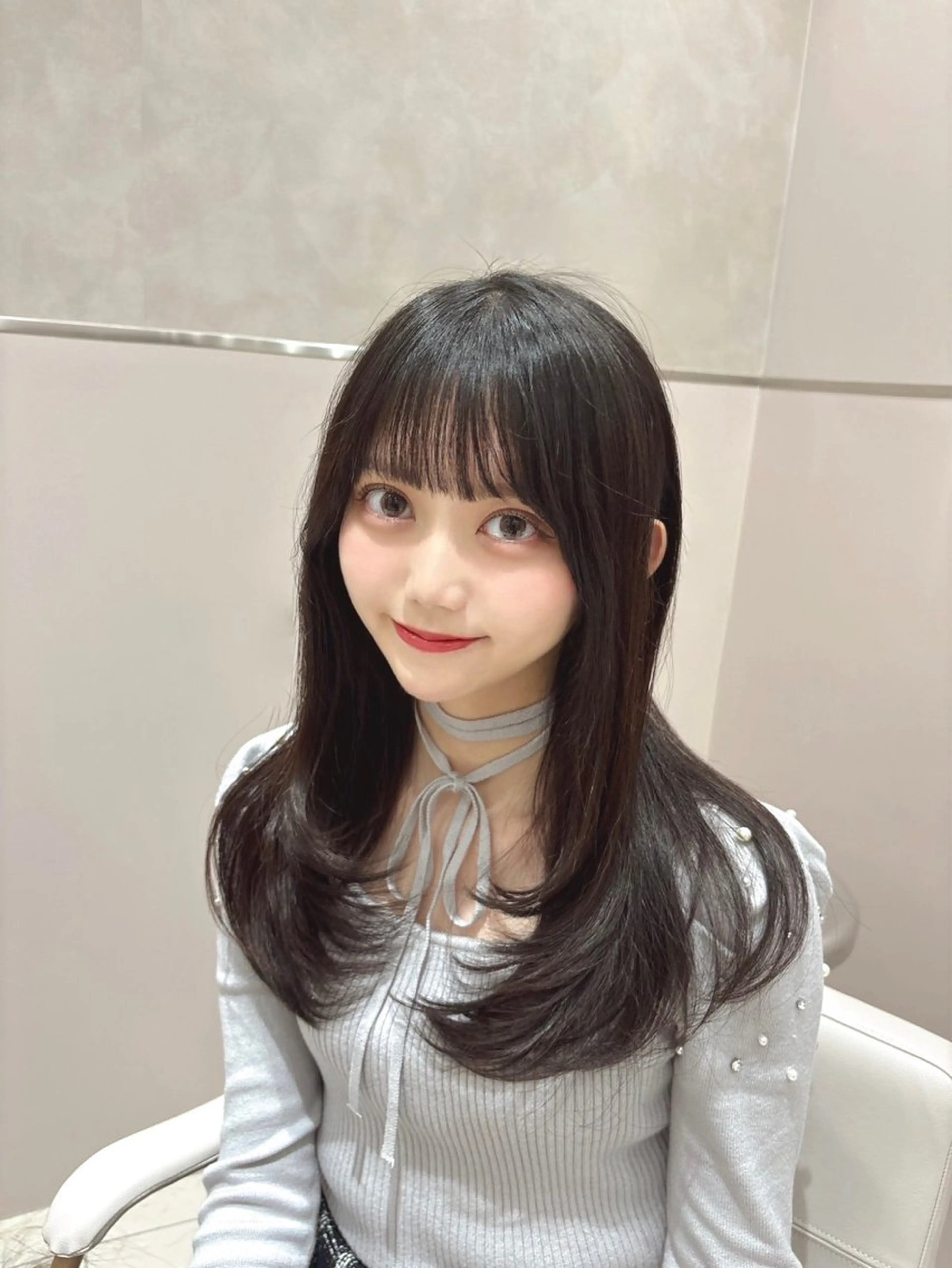 ロング 透明感カラー/似合わ せ前髪/柴田礼空のヘアスタイル