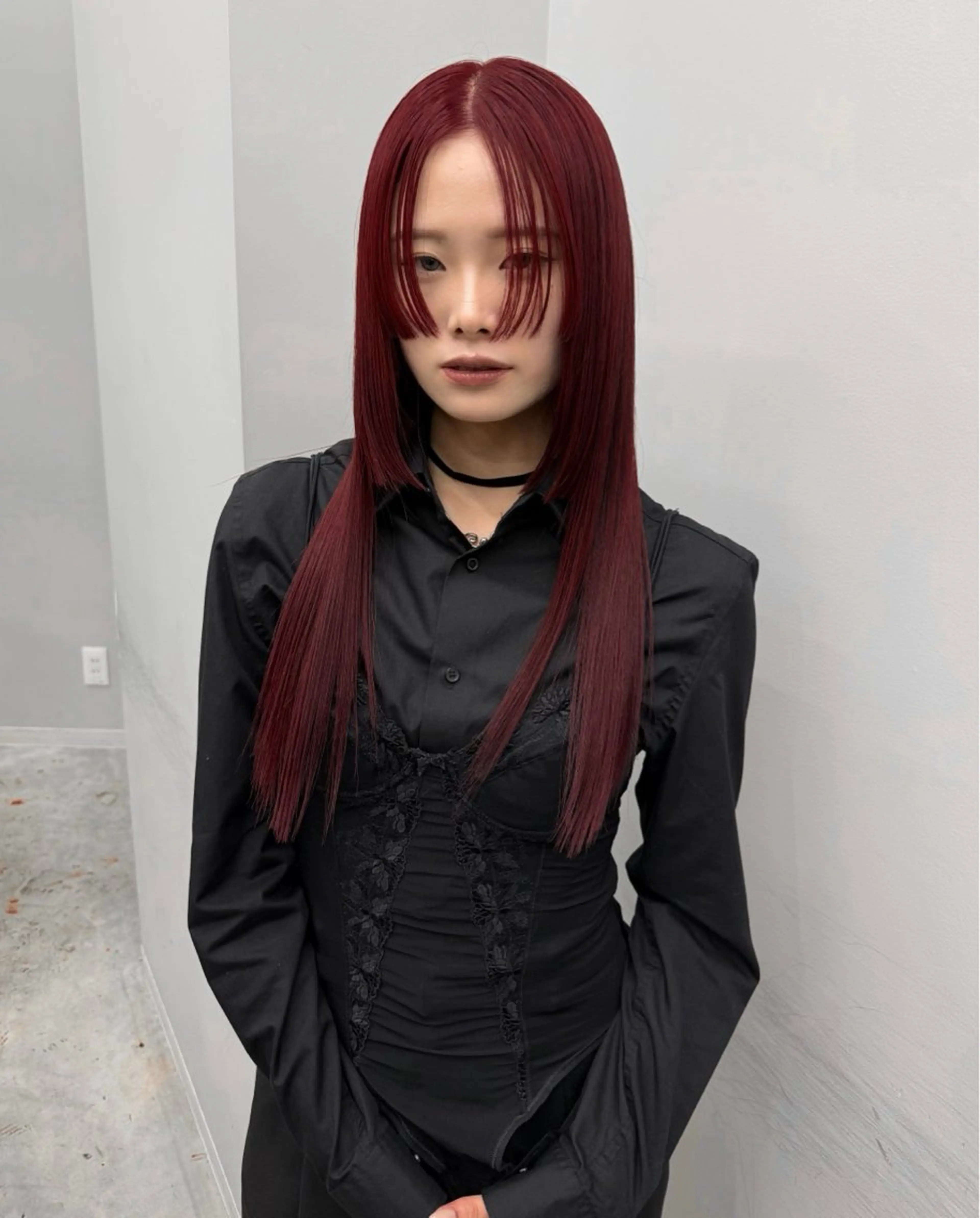 ロング カット ヘアカラー トリートメント vardy  Omotesando所属・表参道ハイトーン 韓国ヘア長田雄希のヘアスタイル