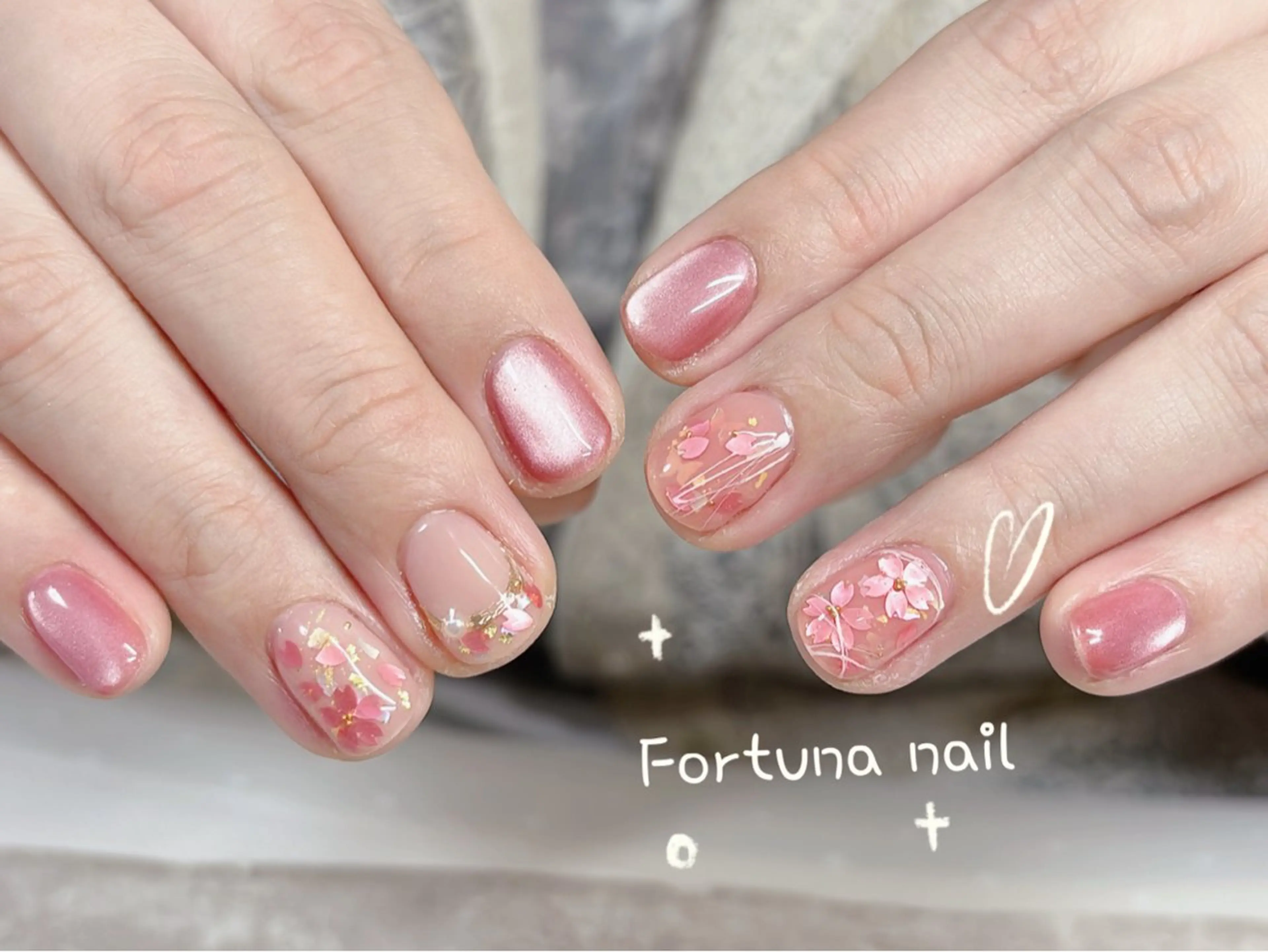 ネイル 持ち込み ハンドネイル ハンドケア Nail •Head スパFortunaのネイルデザイン