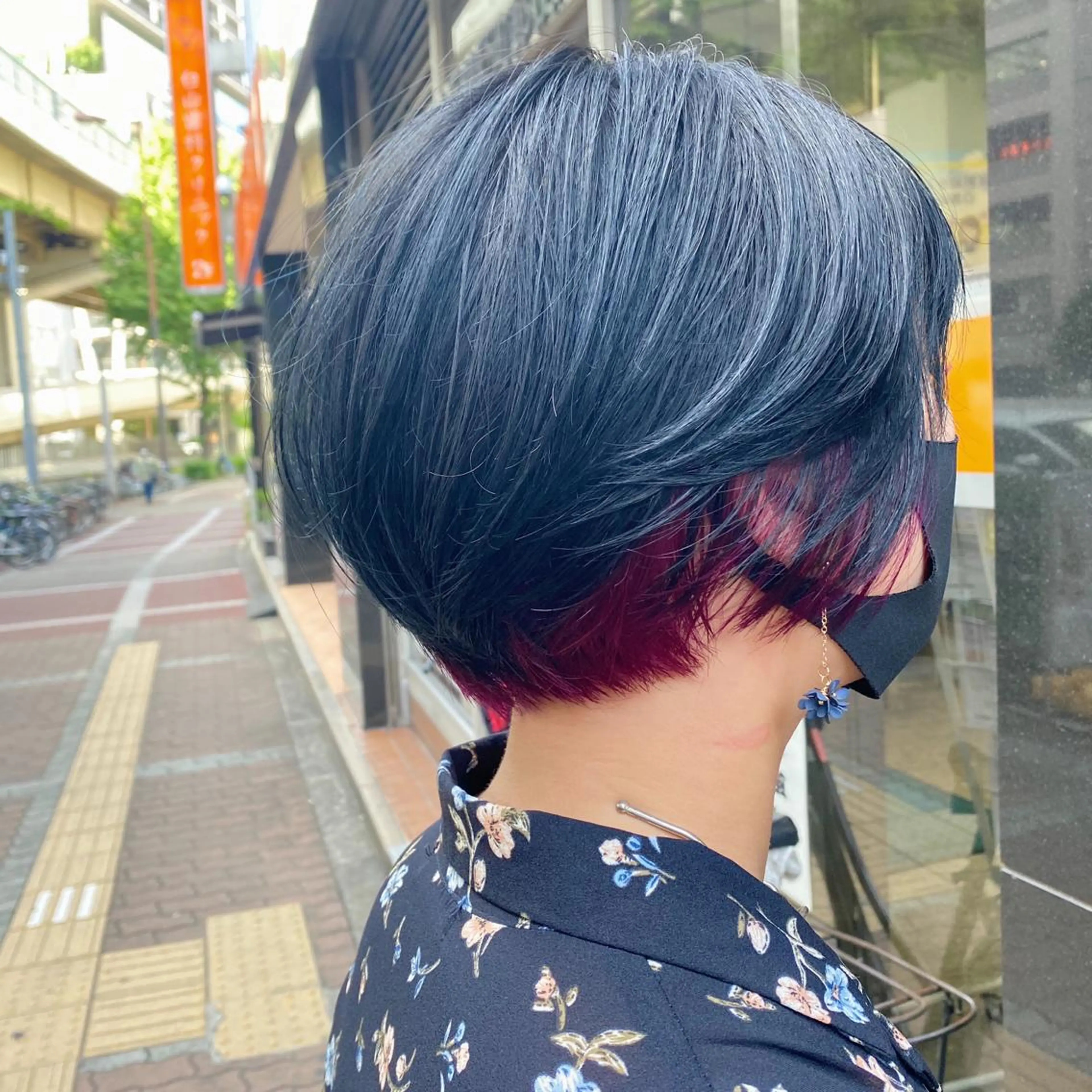 ショート パープルカラー salon village所属・色落ちまで可愛い🧚 心斎橋hikaruのヘアスタイル