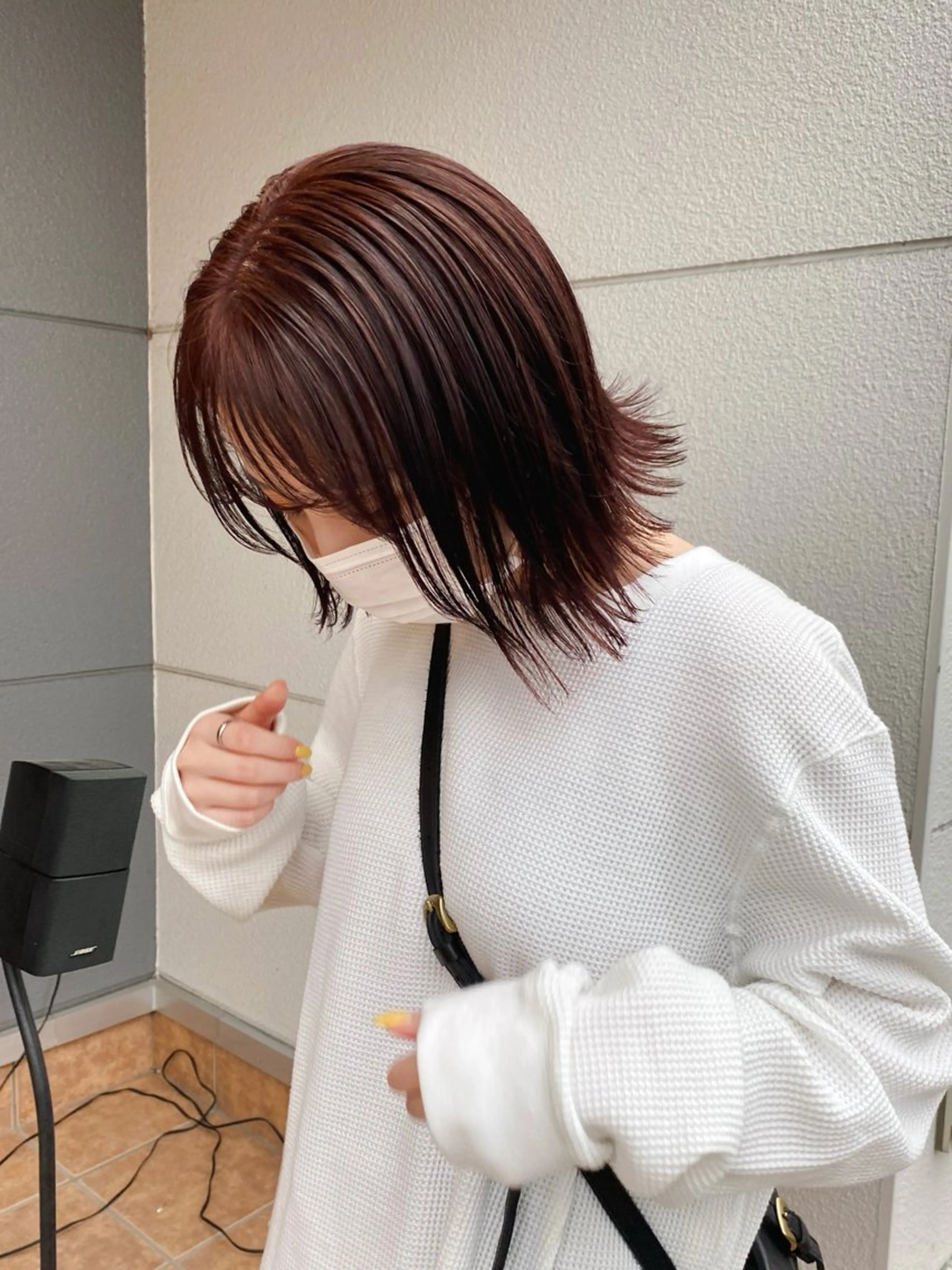 ミディアム カット ヘアカラー トリートメント yuma/ブリーチ なし/暖色カラーのヘアスタイル