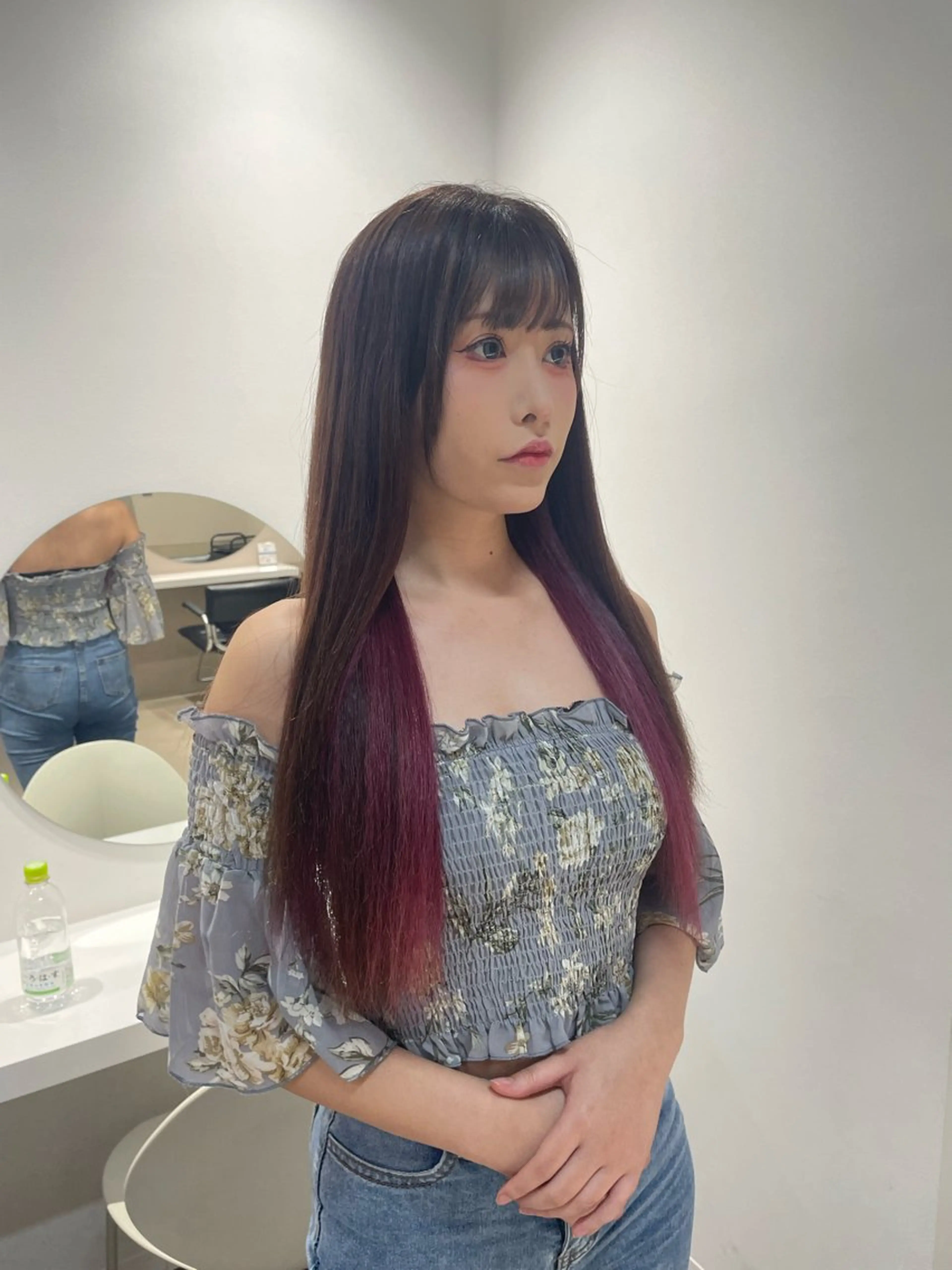 セミロング カラー ブラウンカラー 透明感カラー ピンクカラー 髪質改善 トリートメント ヘアカラー トリートメント ブリーチ縮毛矯正 ／髪質改善／KEIのヘアスタイル