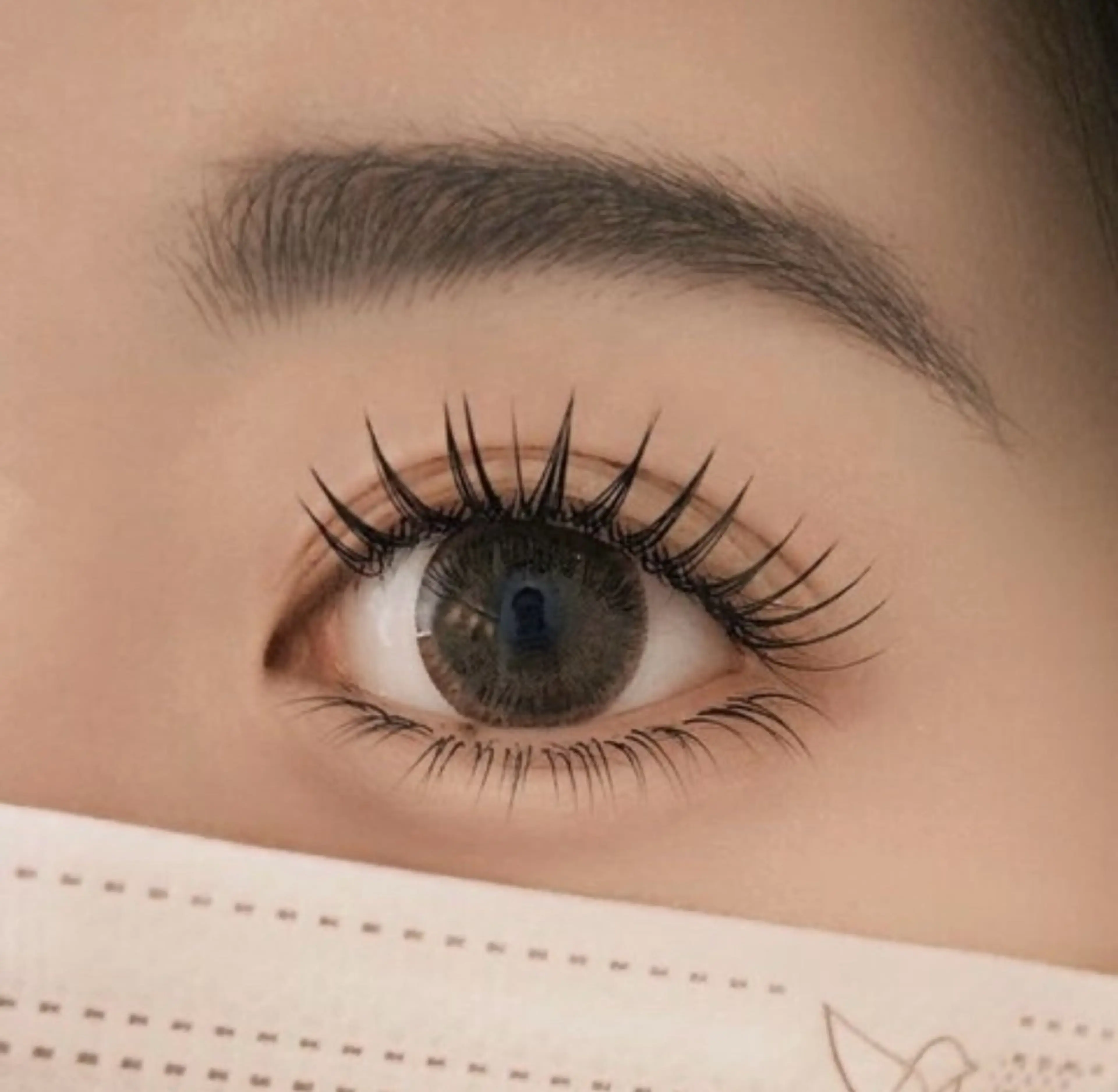 (マツエク)(LED限定無料)アンドヘルシー＋ダブルフラットラッシュ100本＋パーマ　コーティング付きの写真