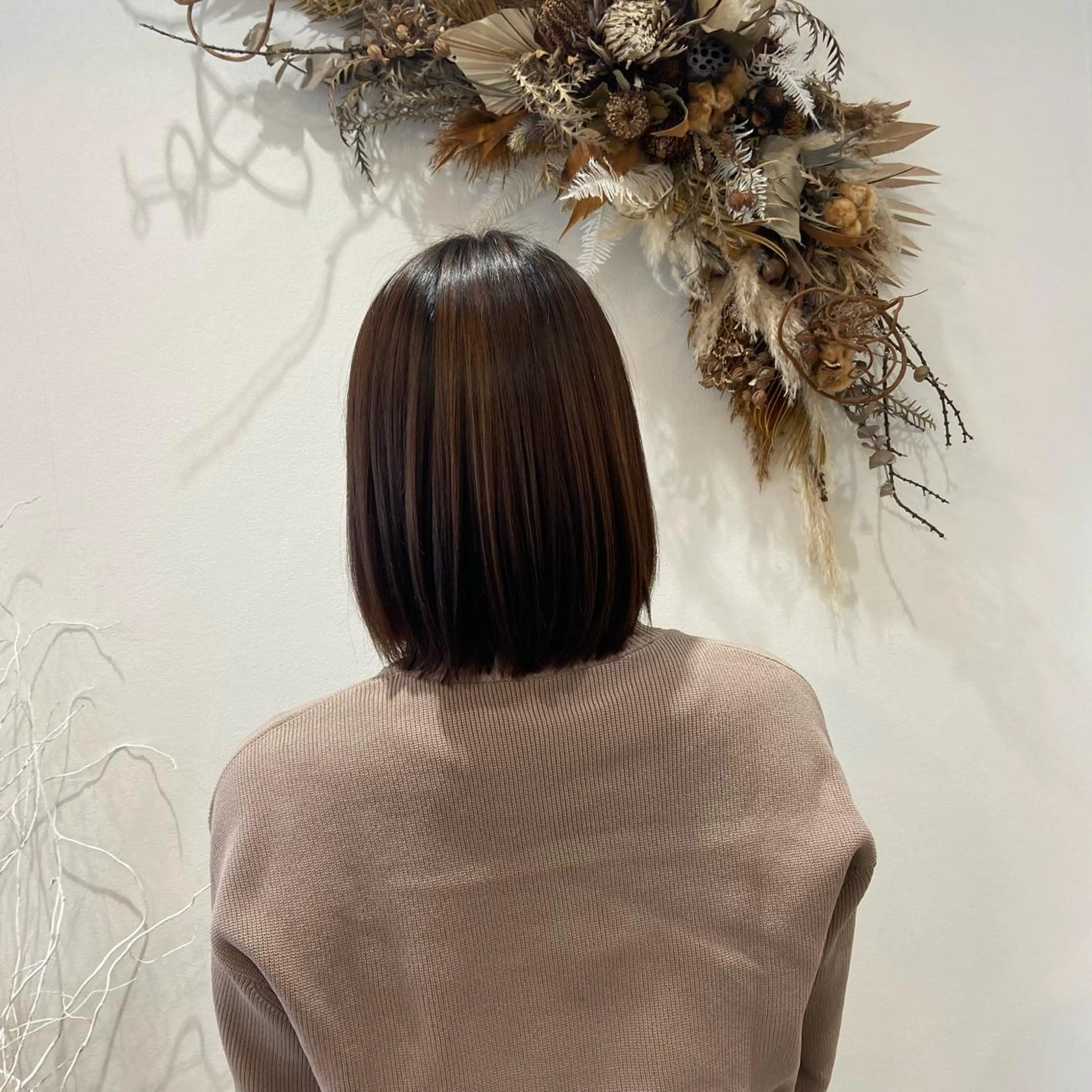 ミディアム 松本 玲菜のヘアスタイル