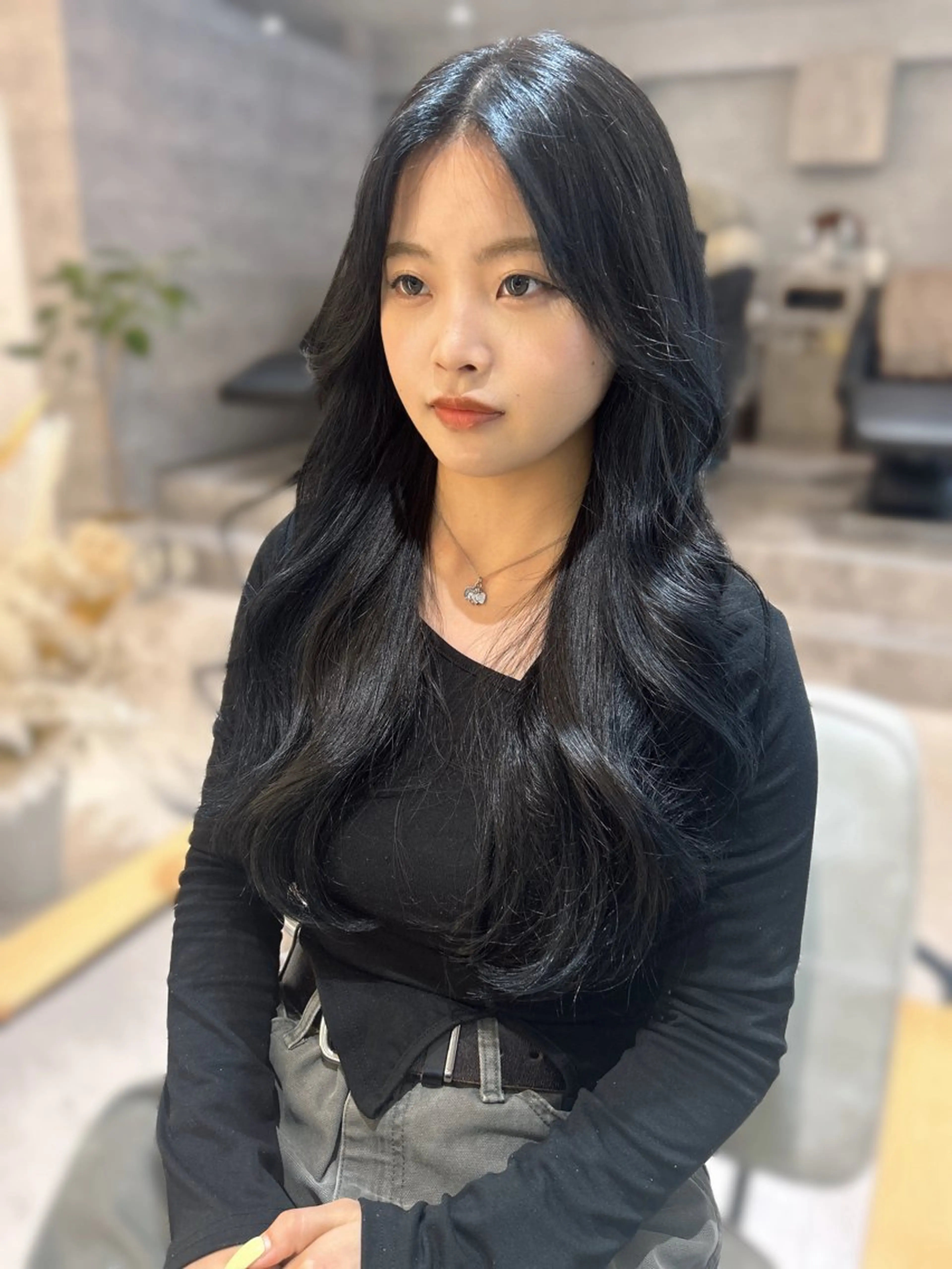 ロング 韓国風×髪質改善 ゆりのヘアスタイル