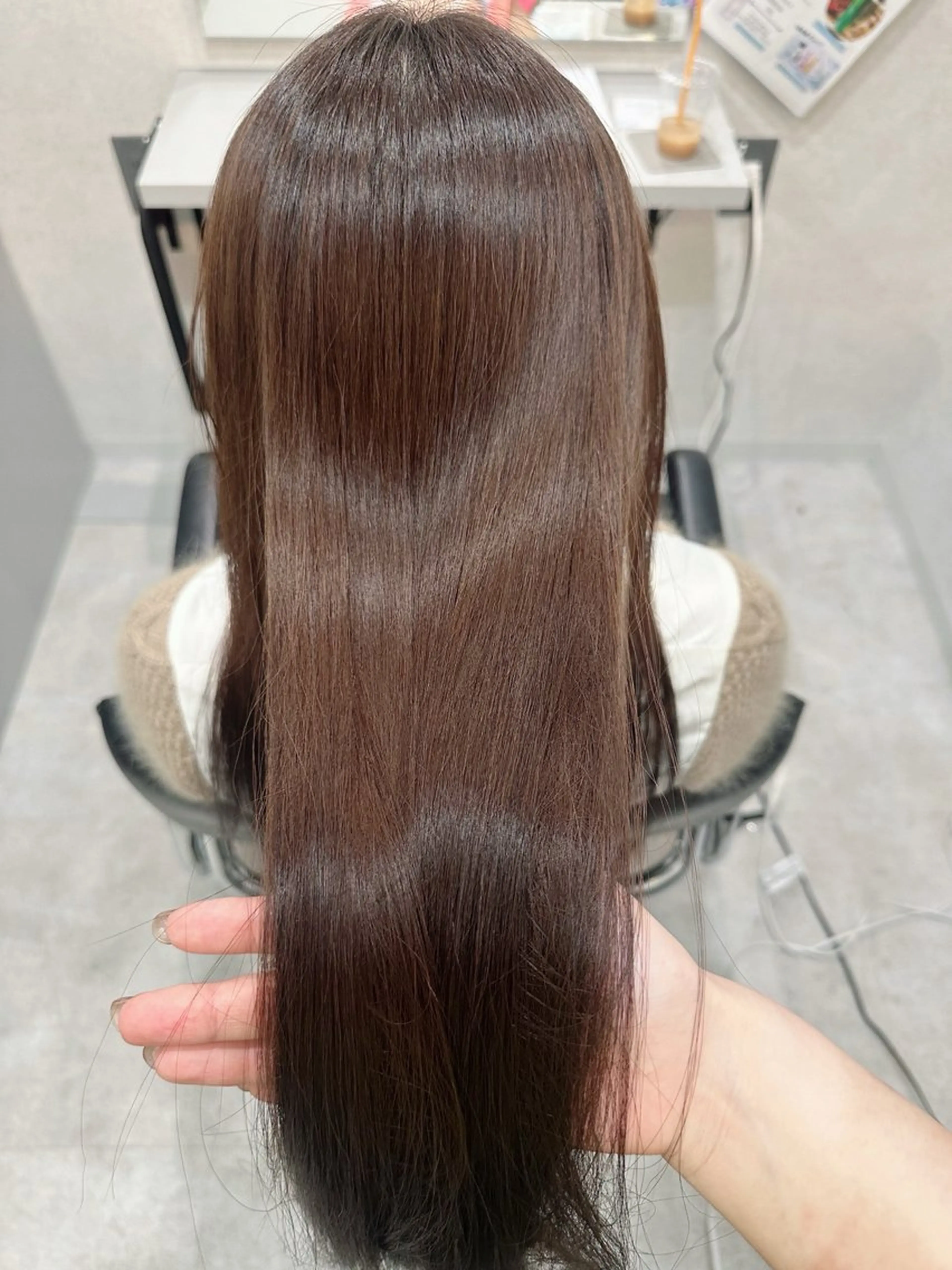 セミロング カラー 艶カラー🫧髪質改善 Bonheur辻結凪のヘアスタイル