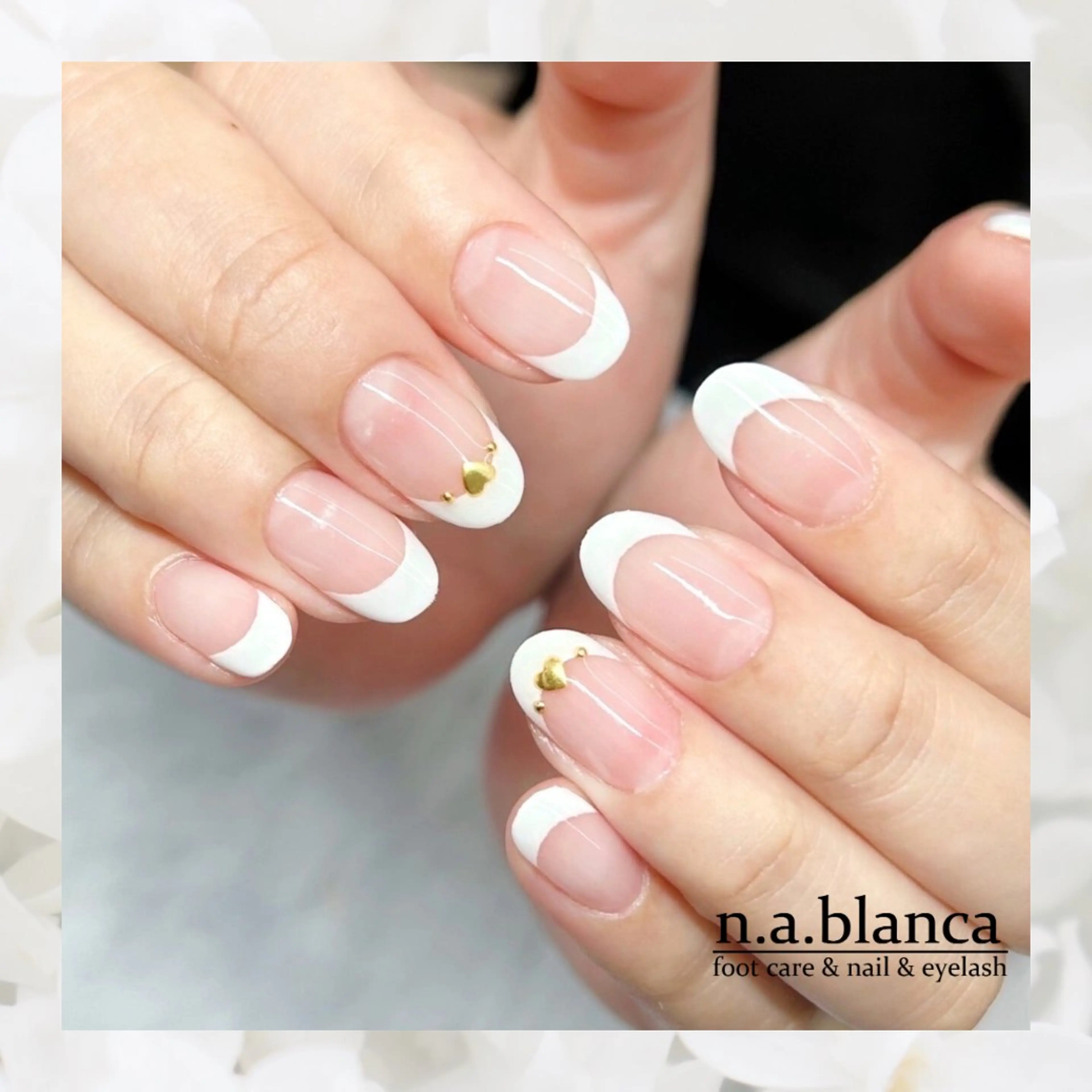 ネイル フレンチネイル ジェルネイル オフィスネイル シンプルネイル blanca🌺 mayu(東白楽)のマツエク・マツパデザイン