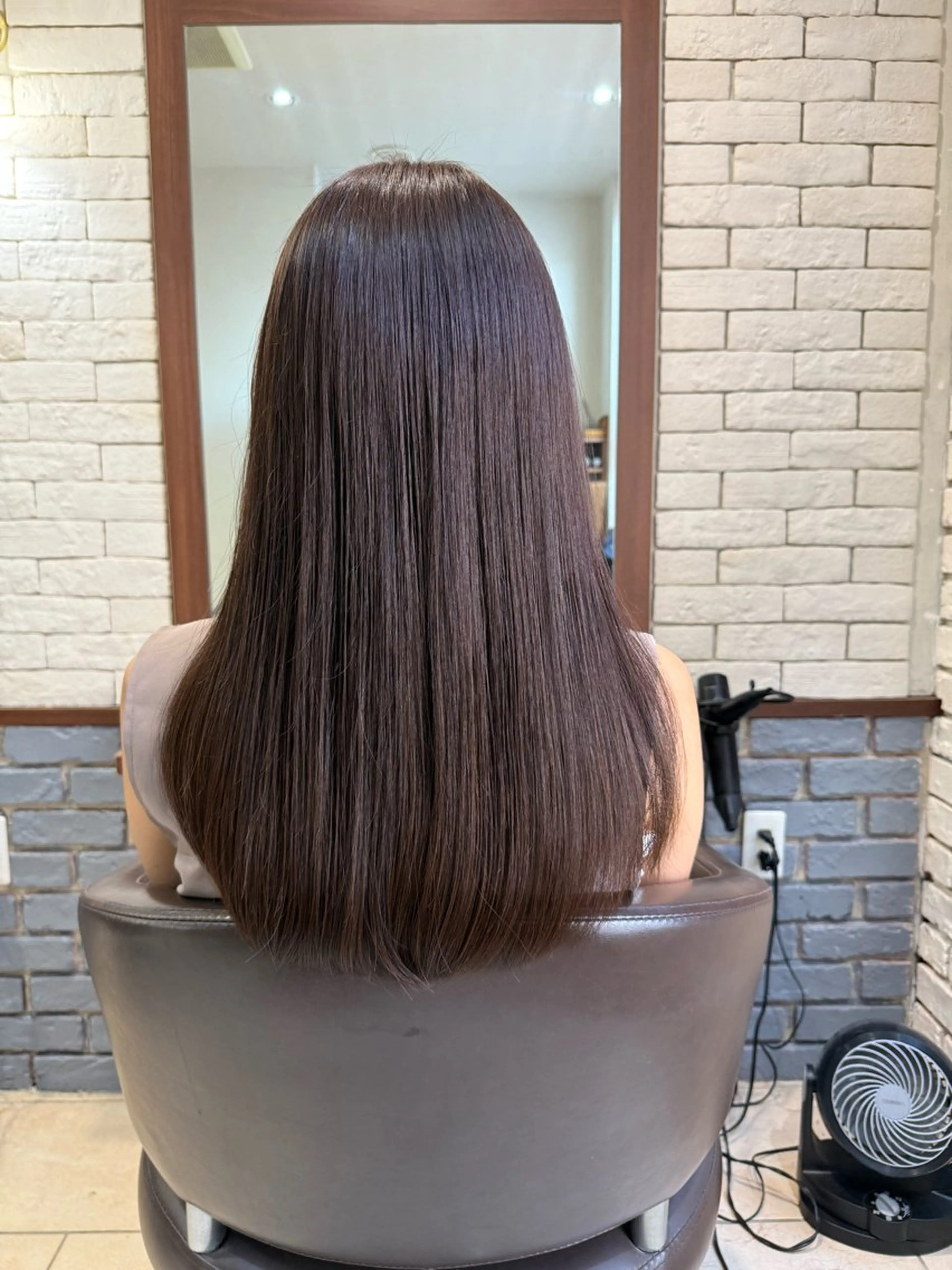 ロング カラー ブラウンカラー ナチュラルブラウン 縮毛矯正 カット ヘアカラー 縮毛矯正 Recyclage　武蔵小杉店【ルシクラージュ】所属・✨ヒナタ✨丁寧さNo .1/似合わせカットのヘアスタイル