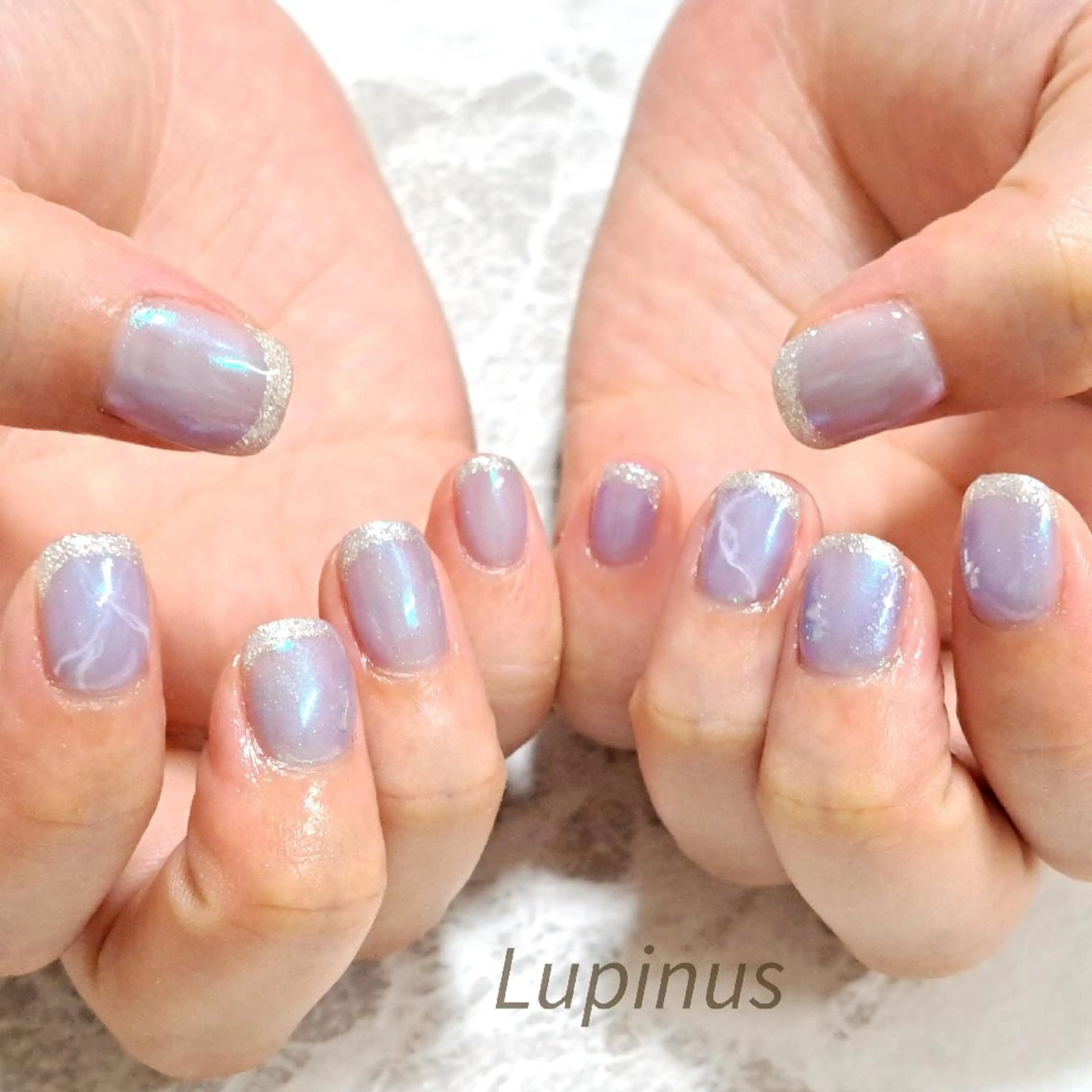 ネイル オーロラネイル クリアネイル Lupinus所属・Lupinus ルピナスのネイルデザイン