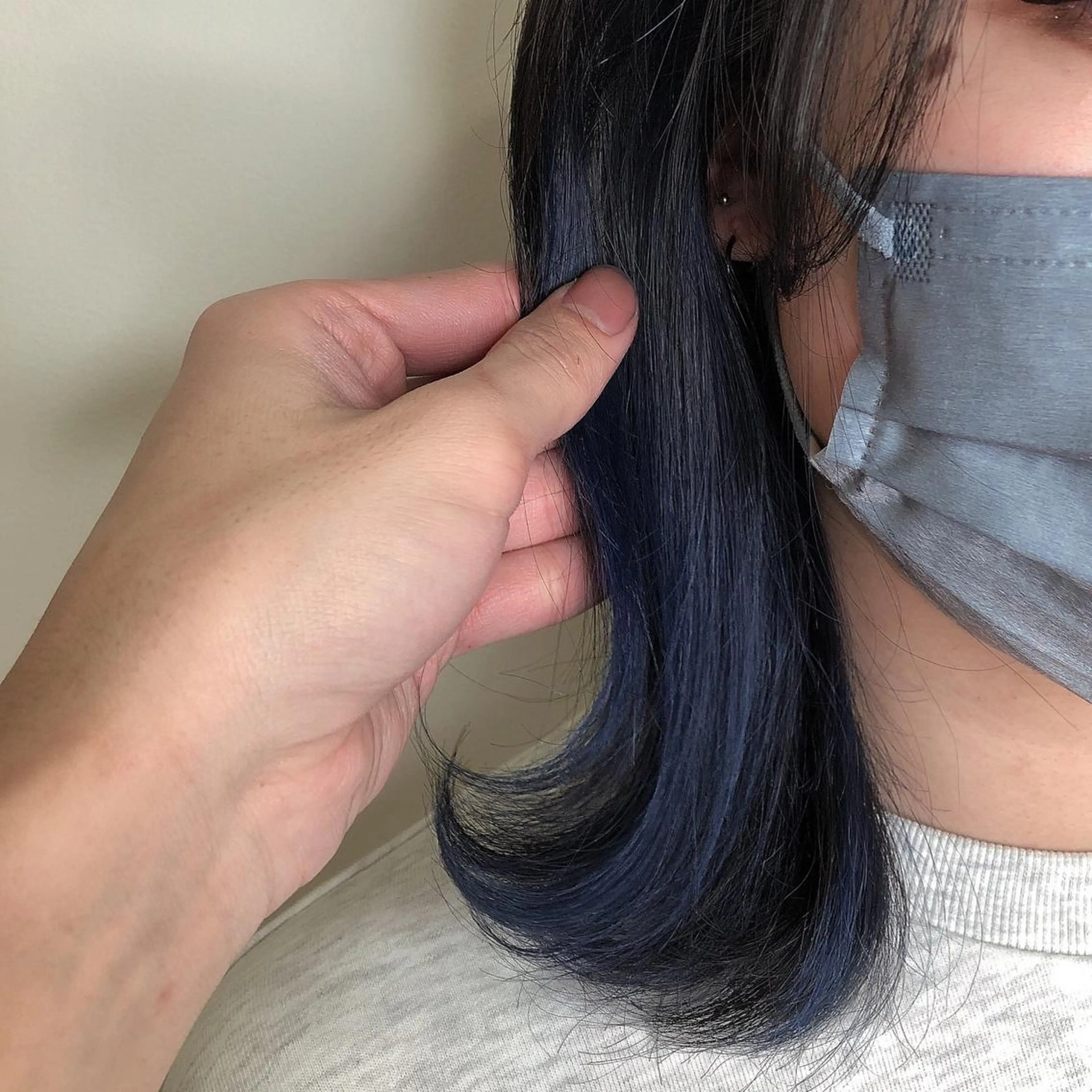 ミディアム カラー ベージュカラー ブリーチ ブルーカラー ブルージュ ハイライトカラー 23°NADAUN所属・岐阜1番韓国ヘア/ 星羅/23°のヘアスタイル