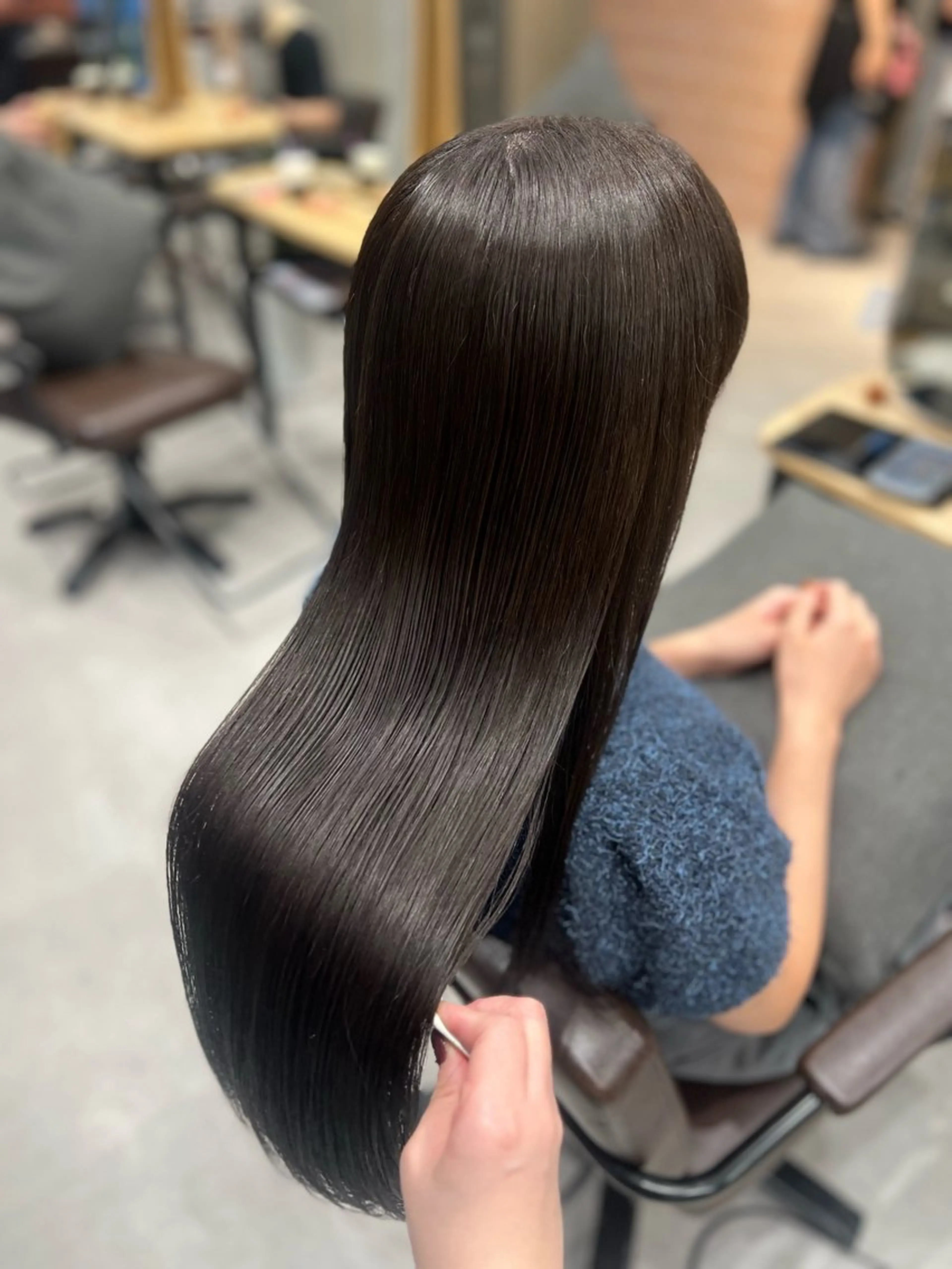 ロング カラー 髪質改善 トリートメント カット ヘアカラー トリートメント 梅田/似合わせボブ /顔周り/RINKAのヘアスタイル