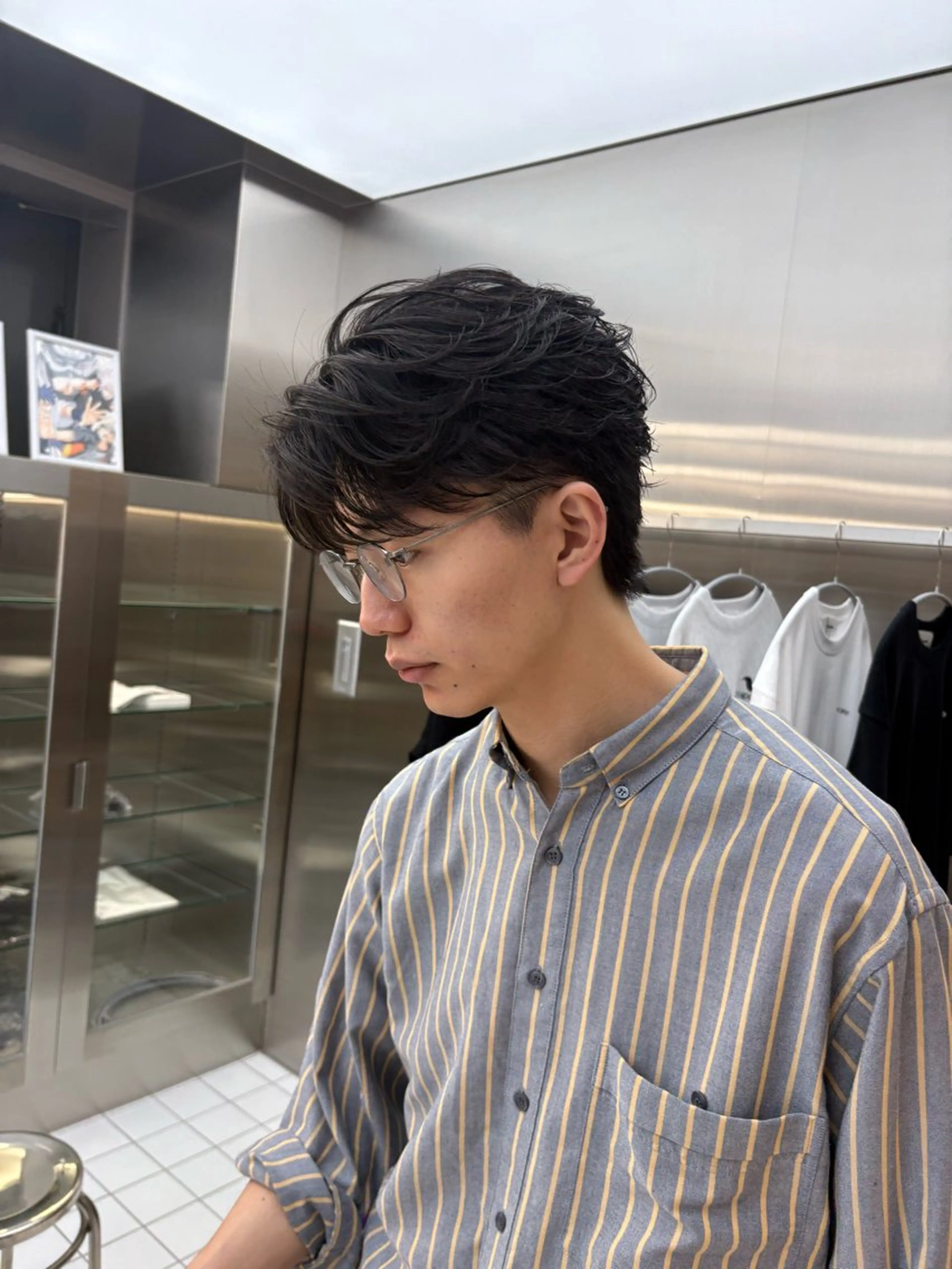 ショート パーマ メンズ カット パーマ fifth 桐山 蒼史のヘアスタイル