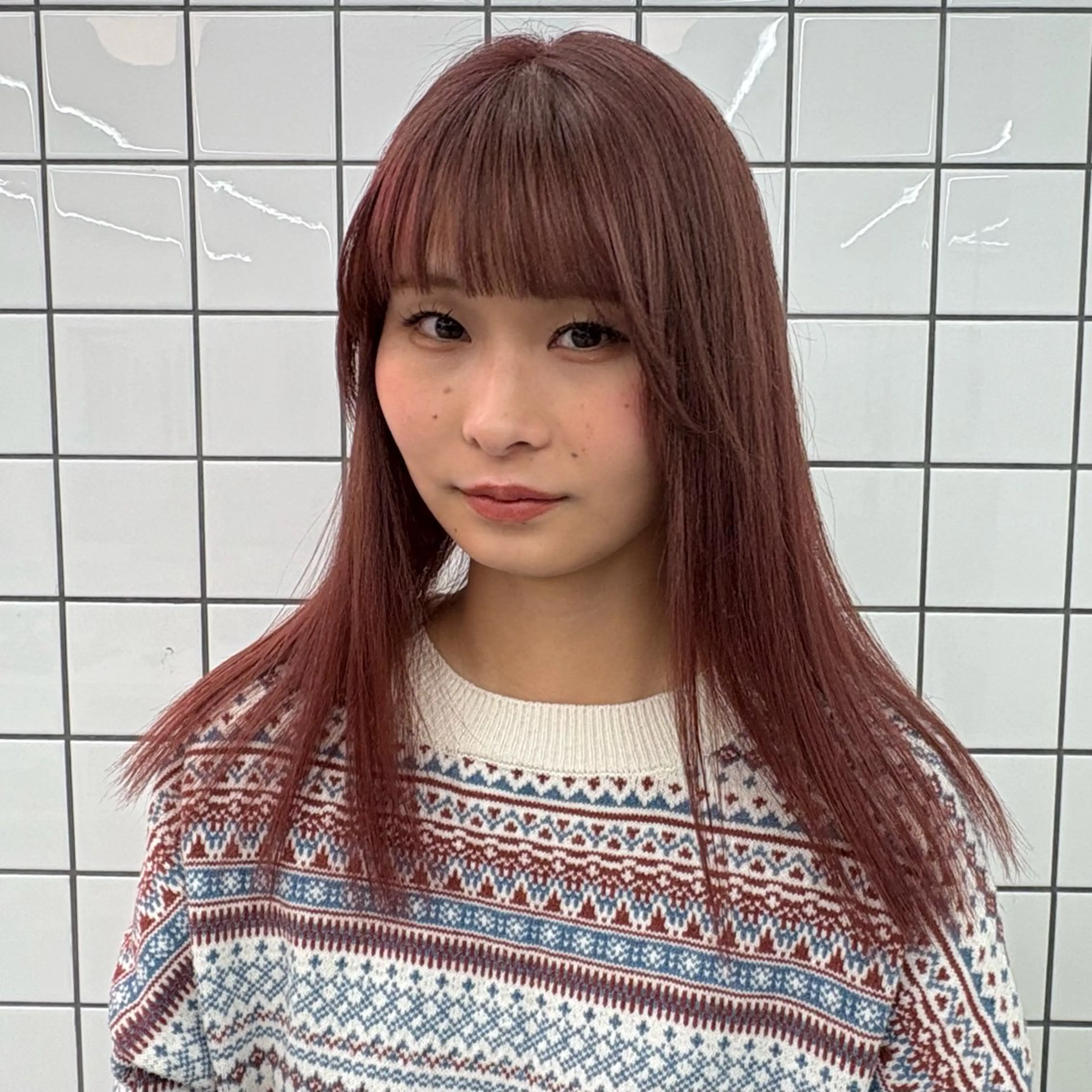 ロング カラー ベージュカラー ブリーチ ピンクカラー ピンクベージュ 矢場町栄/明るい接客 JILLSTUDIOのヘアスタイル