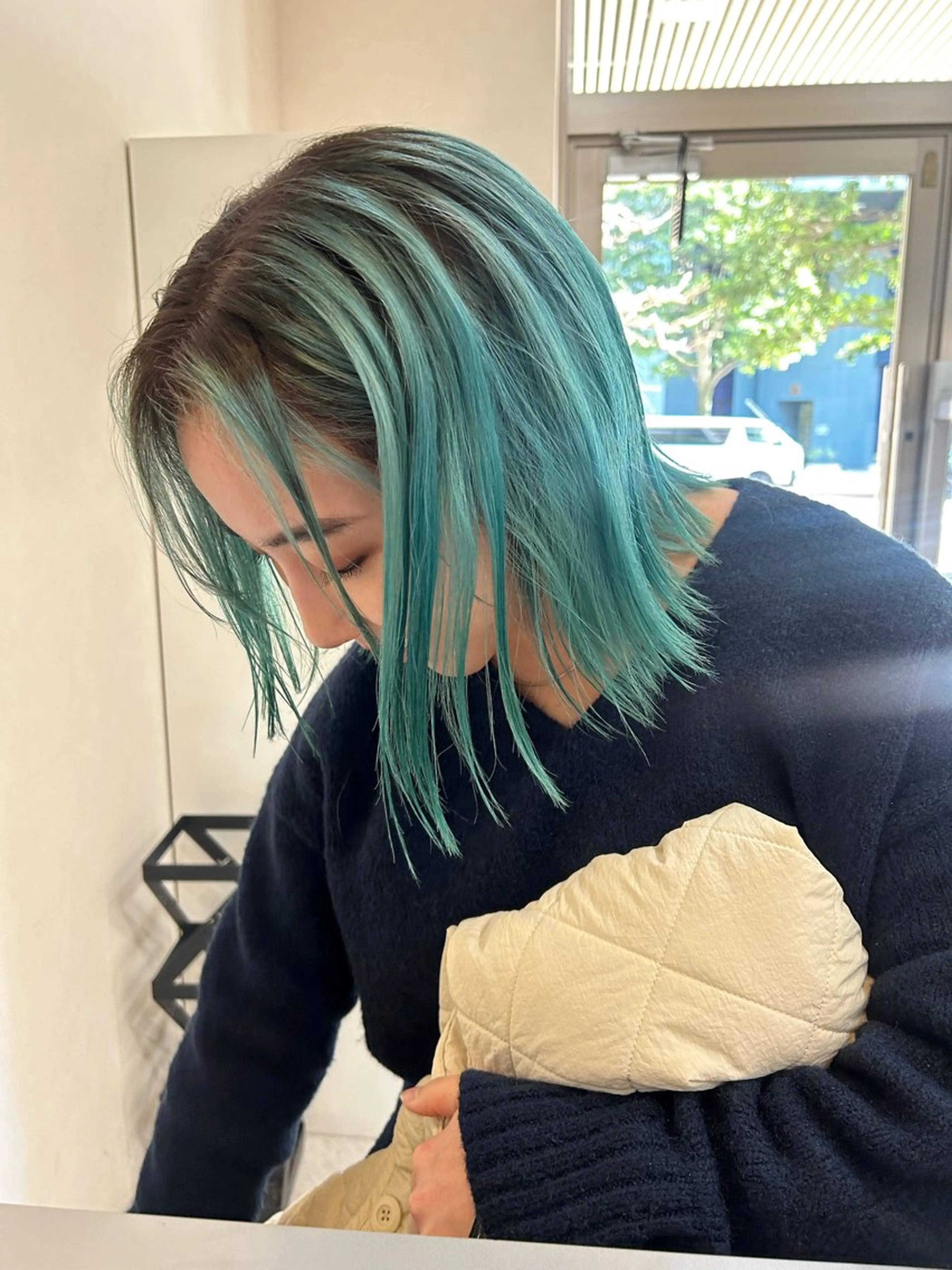 ミディアム カット ヘアカラー トリートメント ボブ/透明感カラー 🧸YUI❤️のヘアスタイル