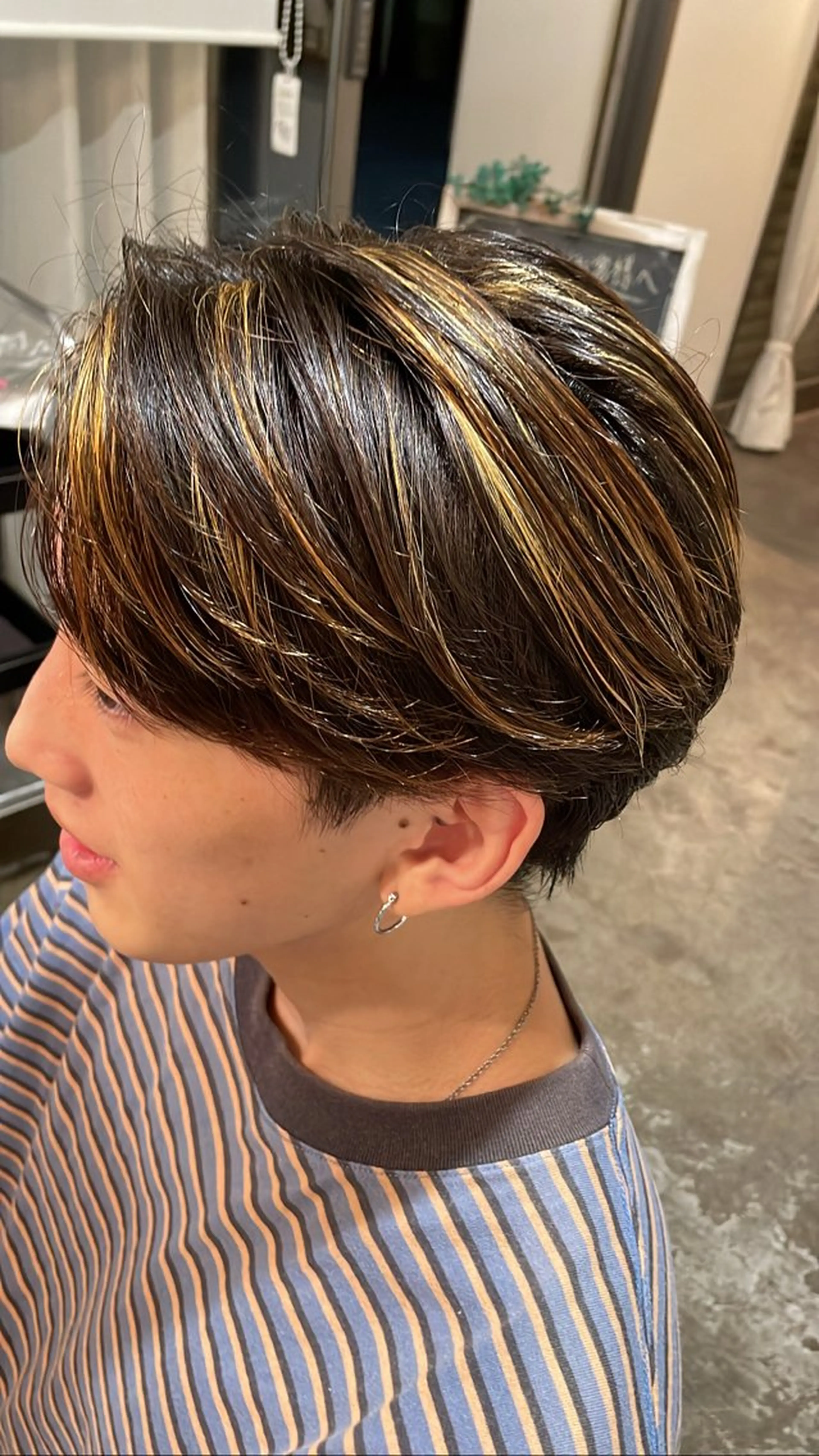 メンズハイライト➕トリートメントの写真