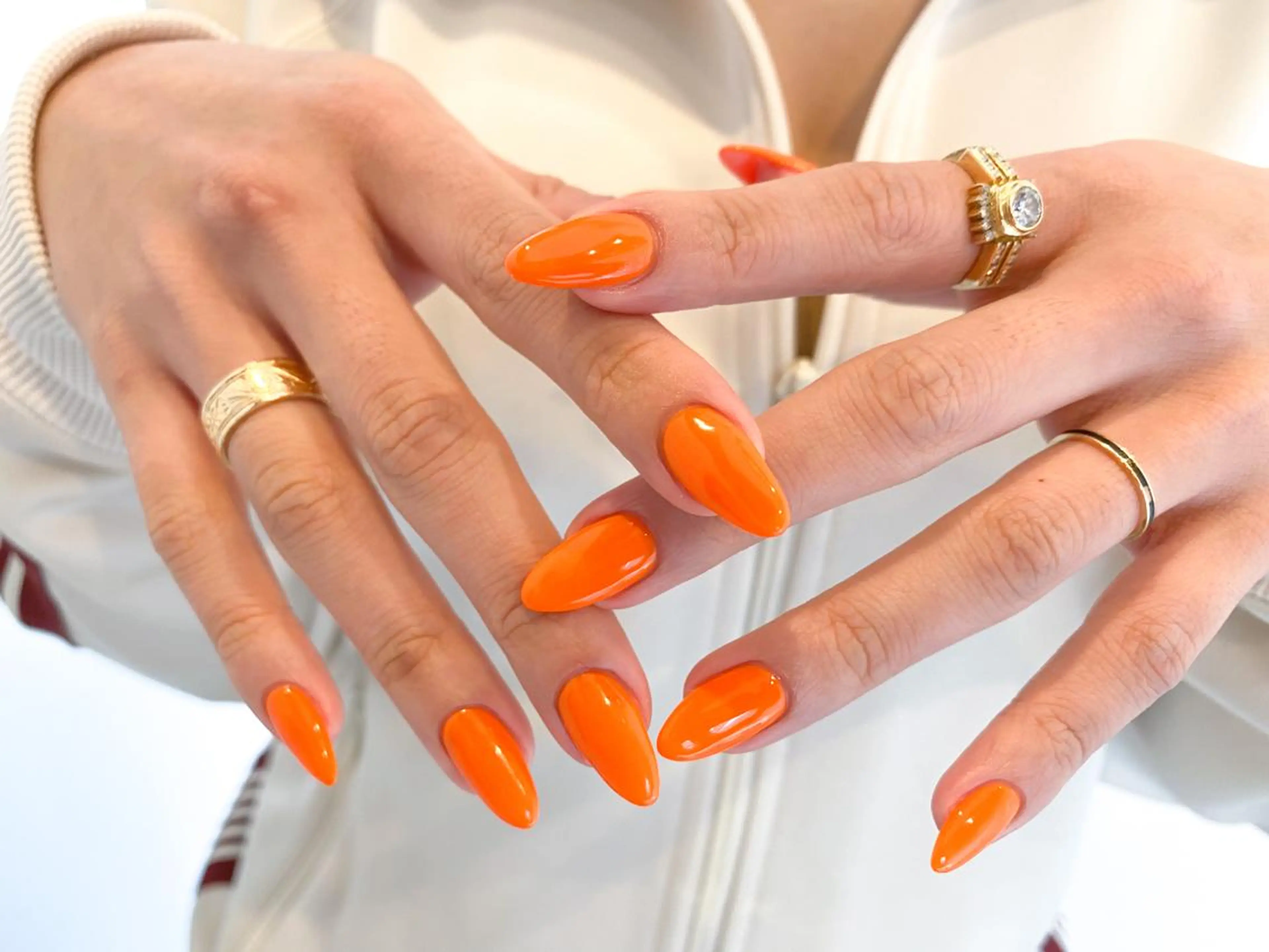 ネイル オレンジ ハンドネイル 表参道colore所属・表参道colore店 REICAのネイルデザイン