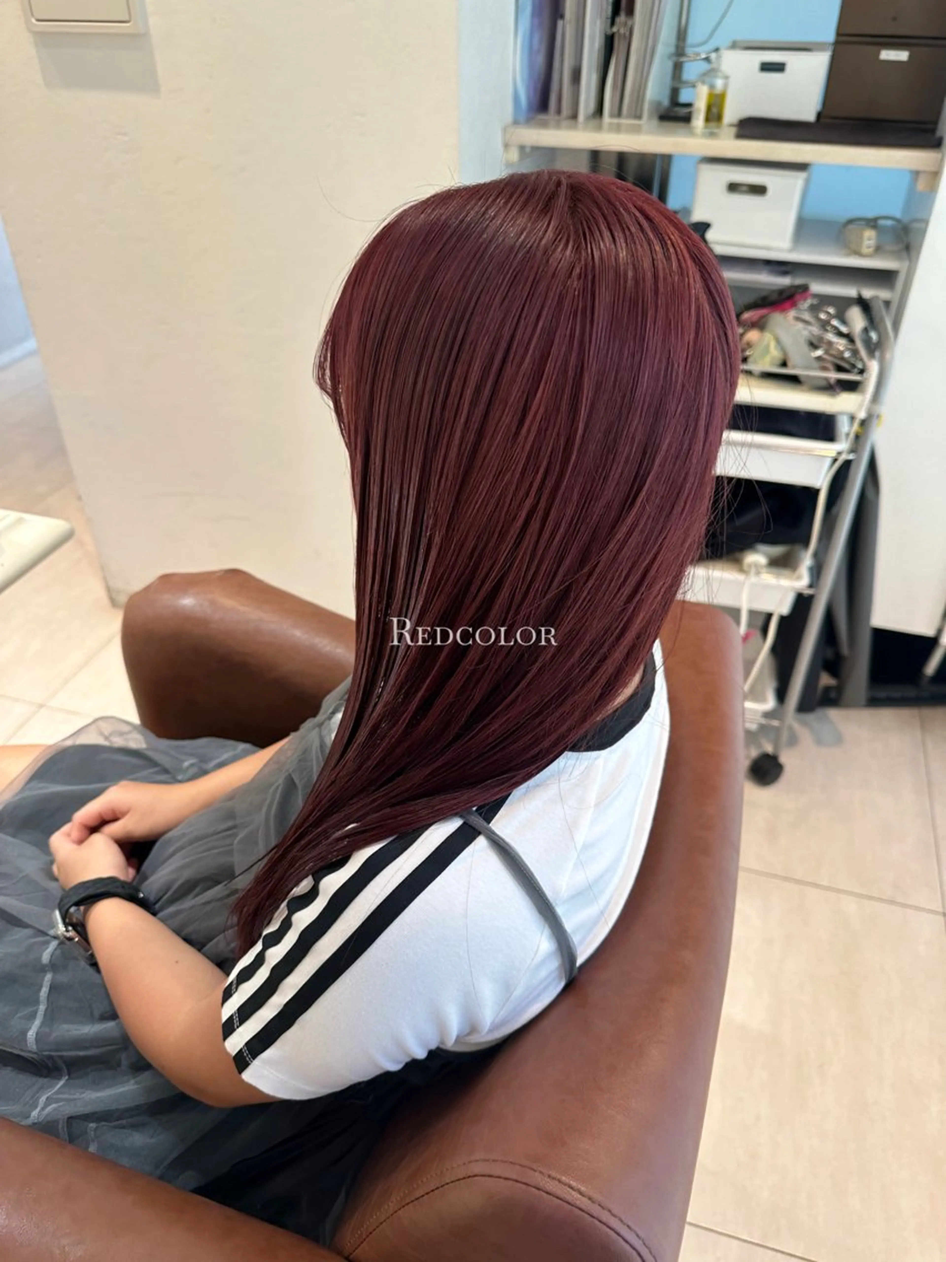 ロング カラー パーマ ヘアアレンジ メンズ 🫧ブリーチなし透明 感カラー🫧沼尻彩花のヘアスタイル