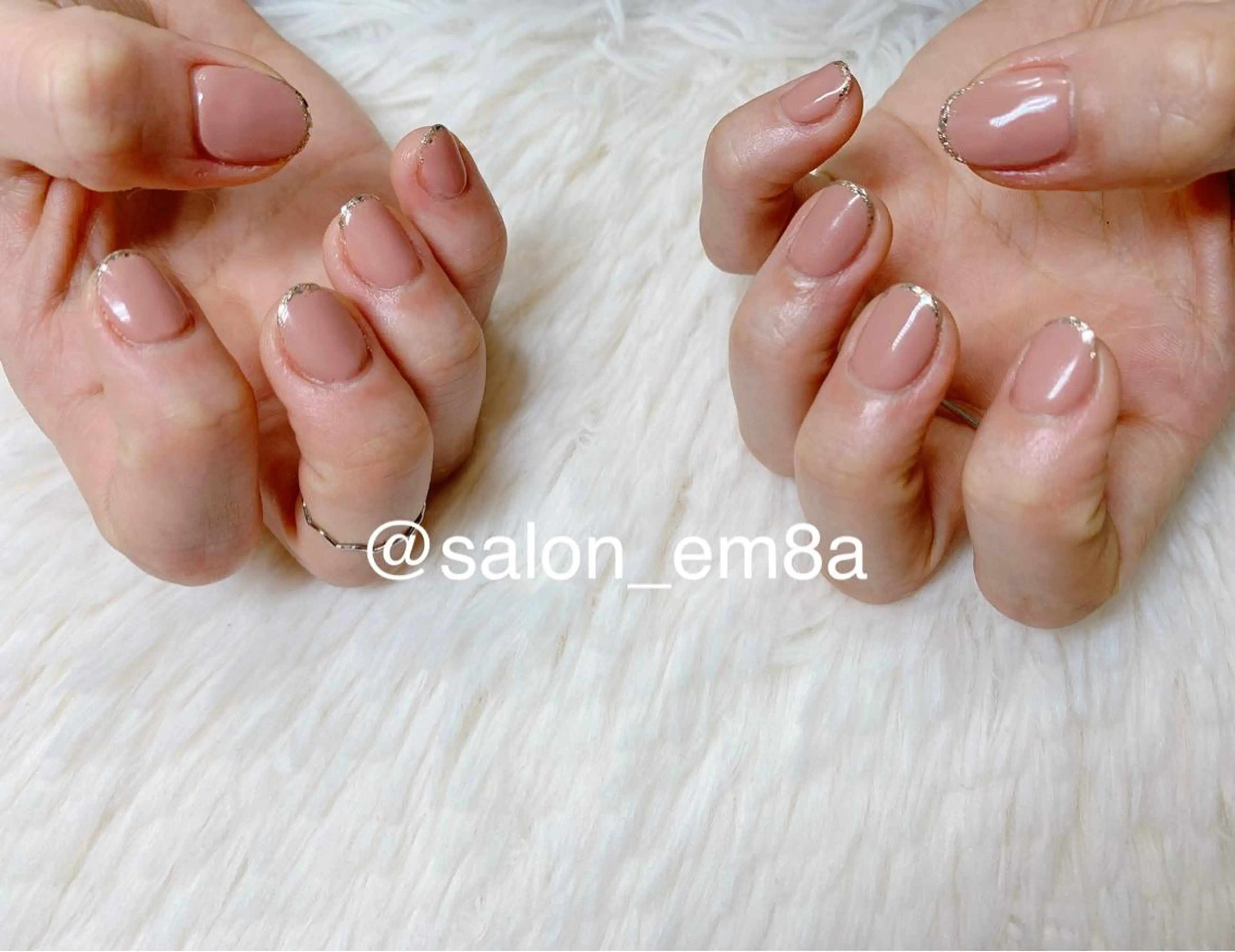 ネイル フレンチネイル シンプルネイル ハンドネイル salon EM&A emiのネイルデザイン