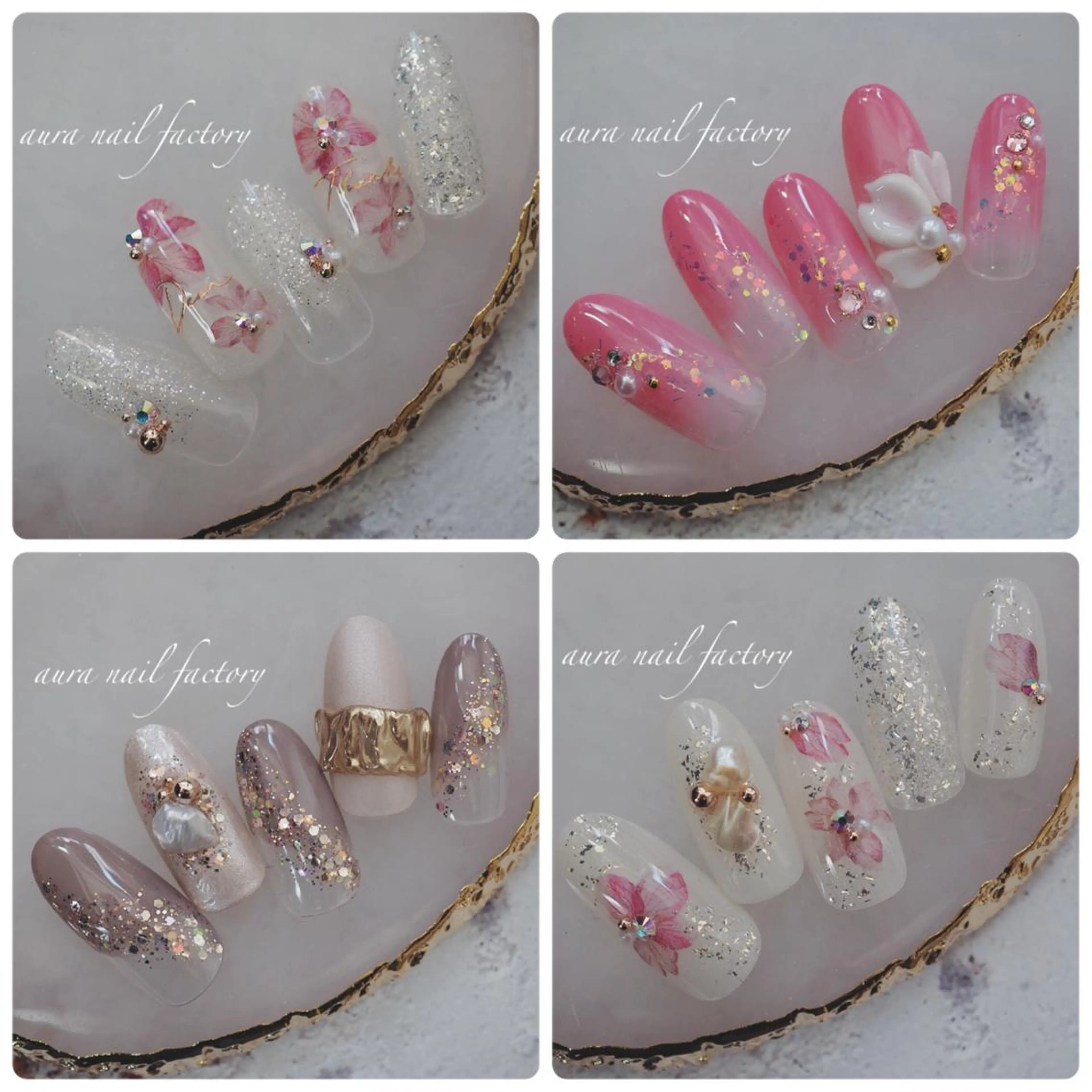 ショート カラー ネイル 赤羽　アウラ ネイルファクトリーのネイルデザイン