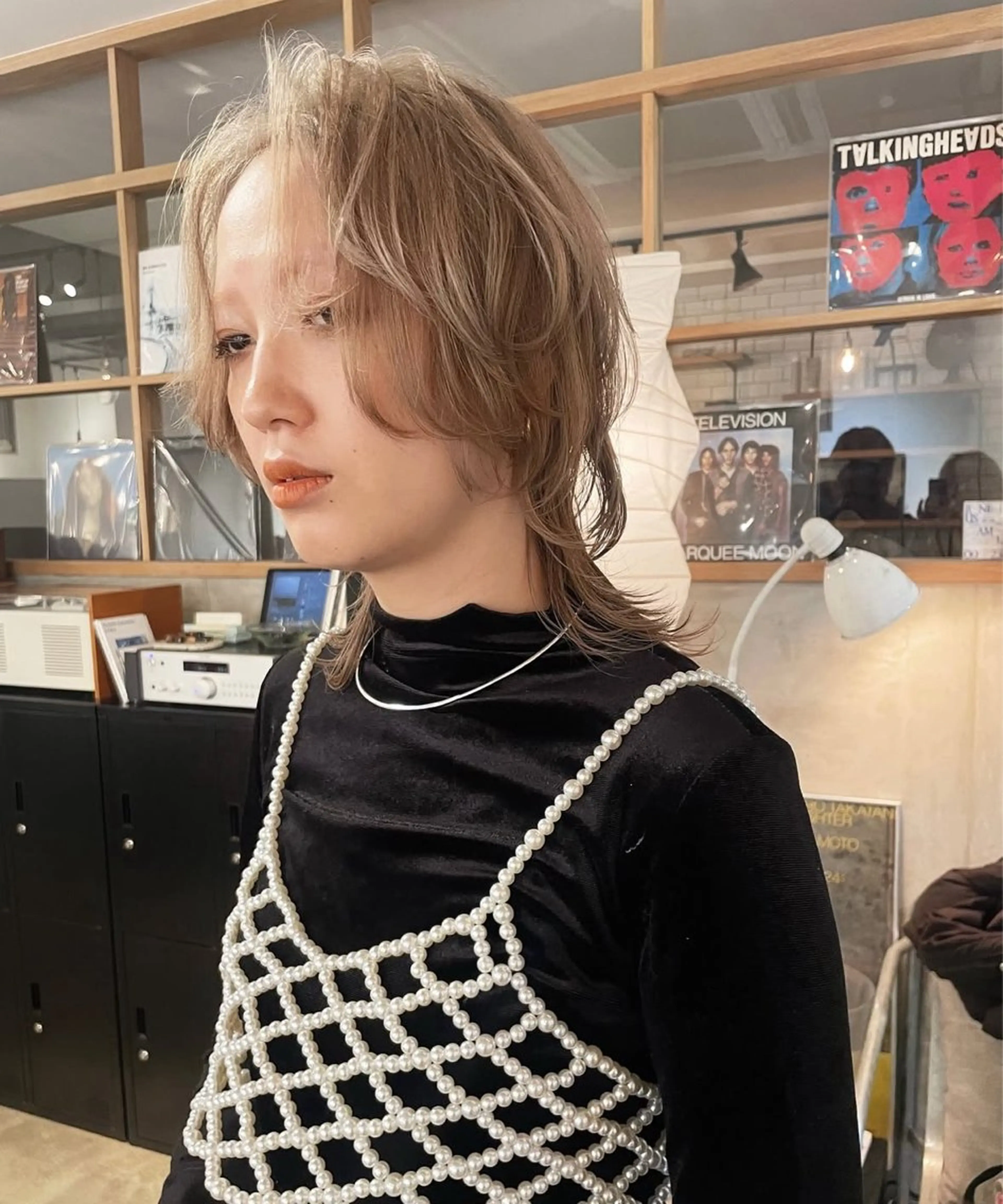 ミディアム カラー 池田 蓮のヘアスタイル