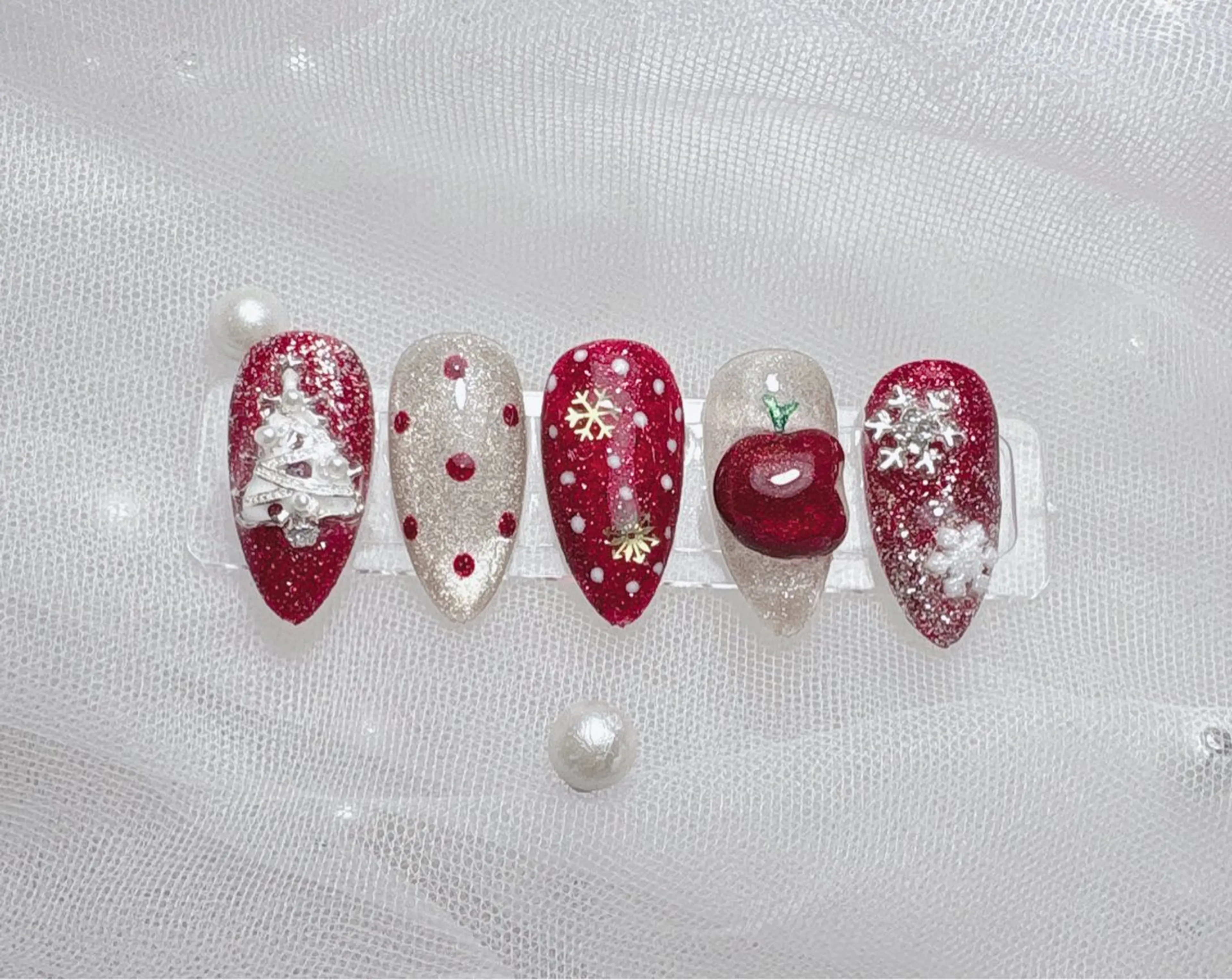 🎄12月特別限定3Dクリスマスネイル💅カラー変更可✨初回ソフトジェルオフ込み🔥の写真