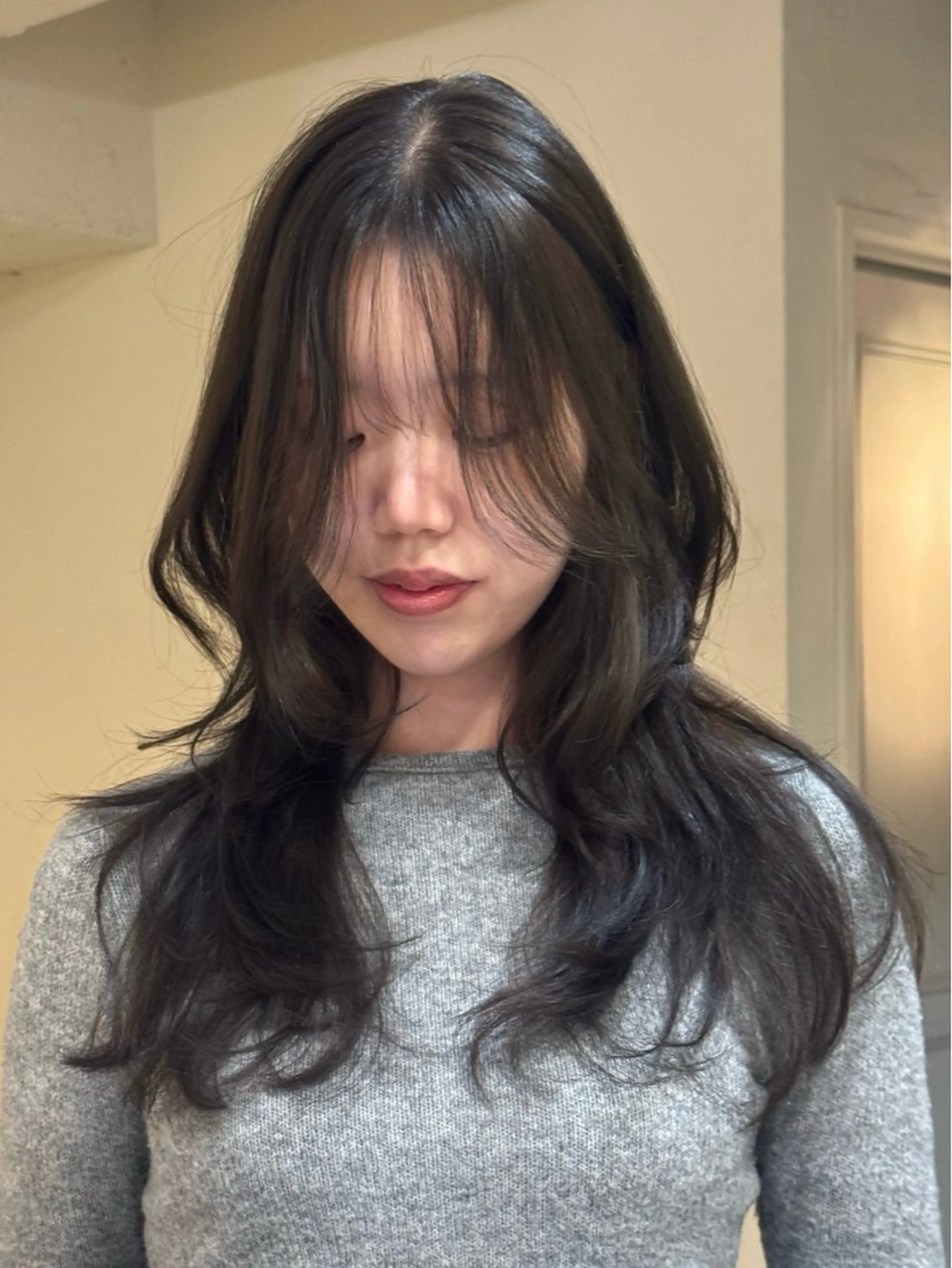 ロング カラー カット ヘアカラー ワンカールで盛れる レイヤー🎀Macoのヘアスタイル