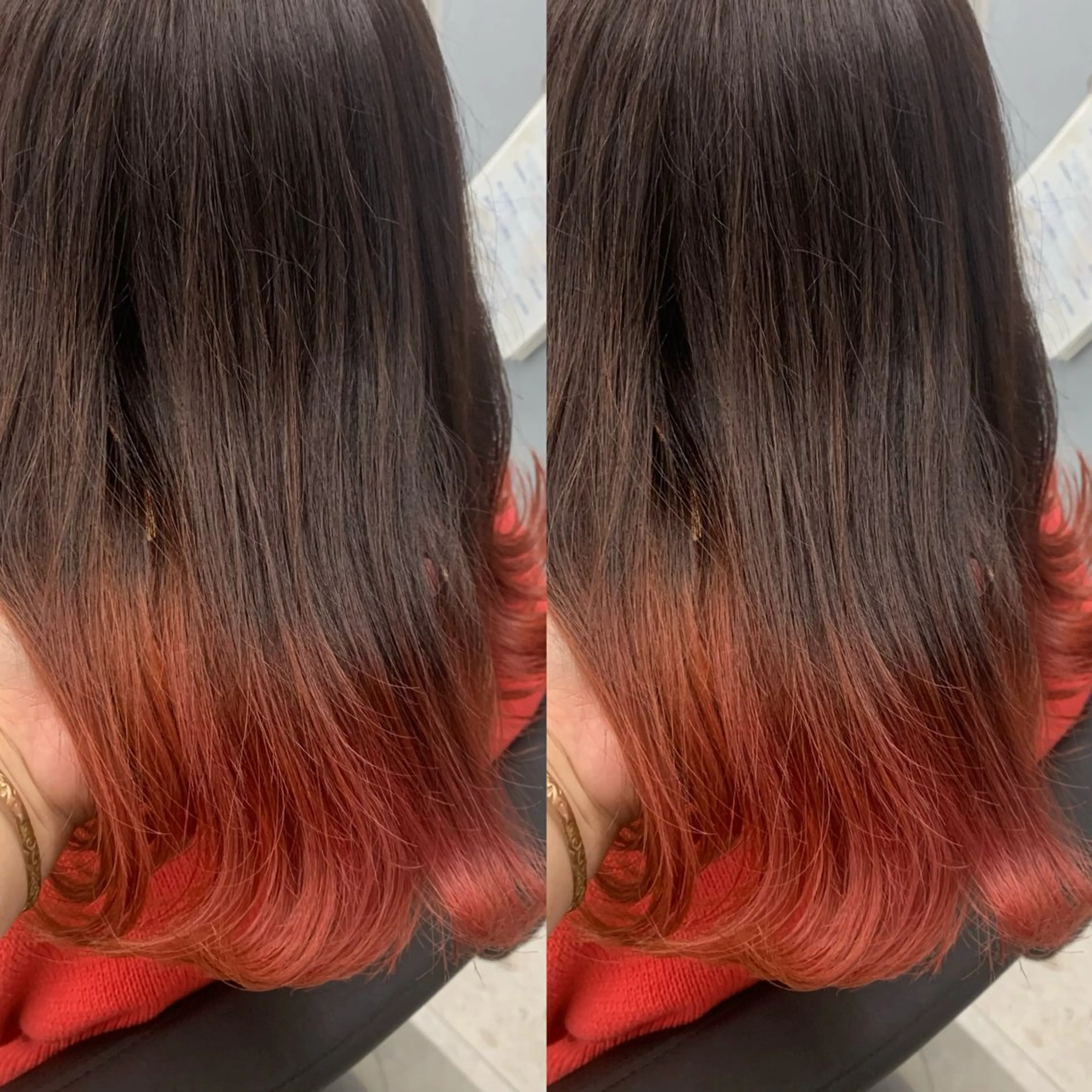 セミロング ブリーチ無しカラー✨ 美鈴のヘアスタイル